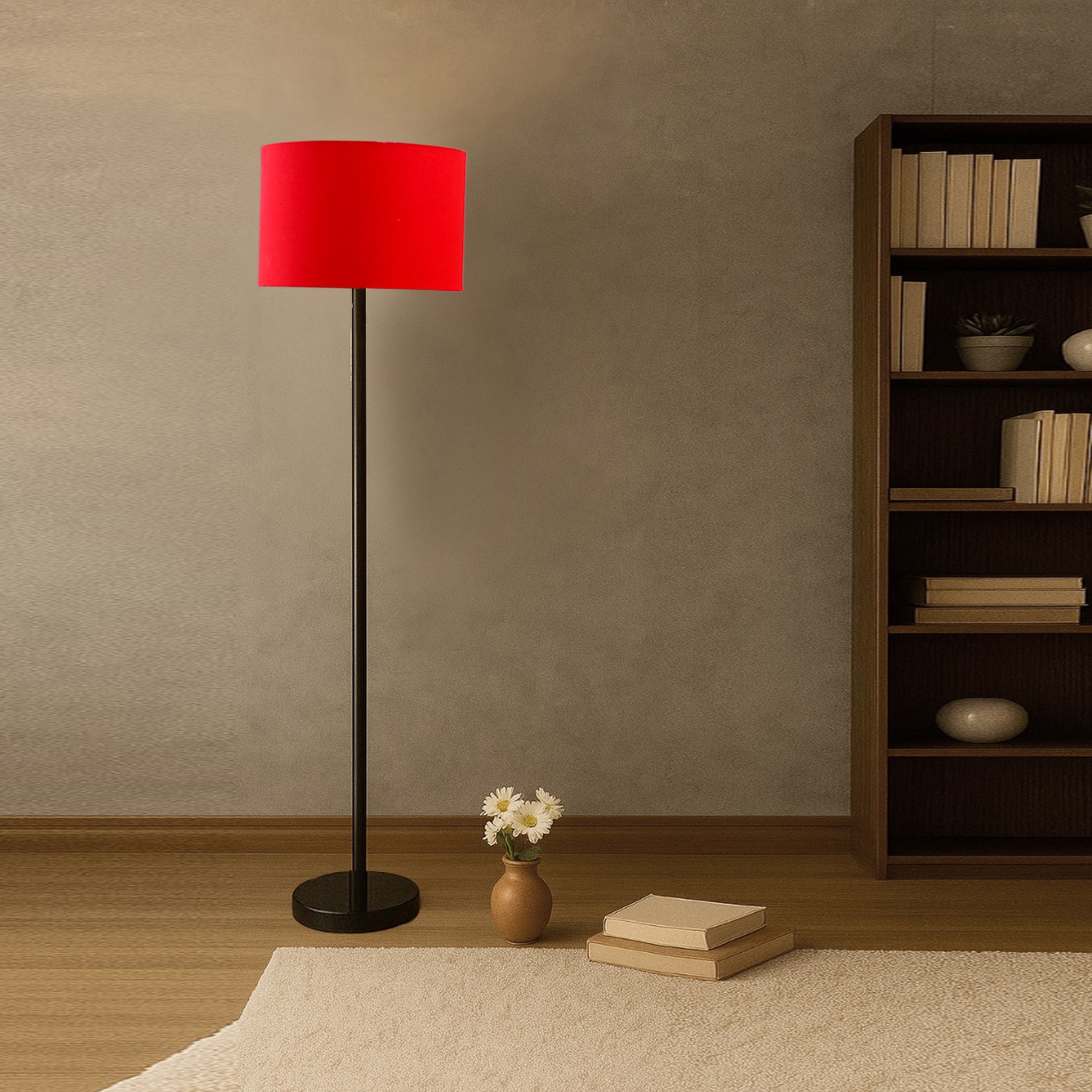 Devansh Wood Floor Lamp