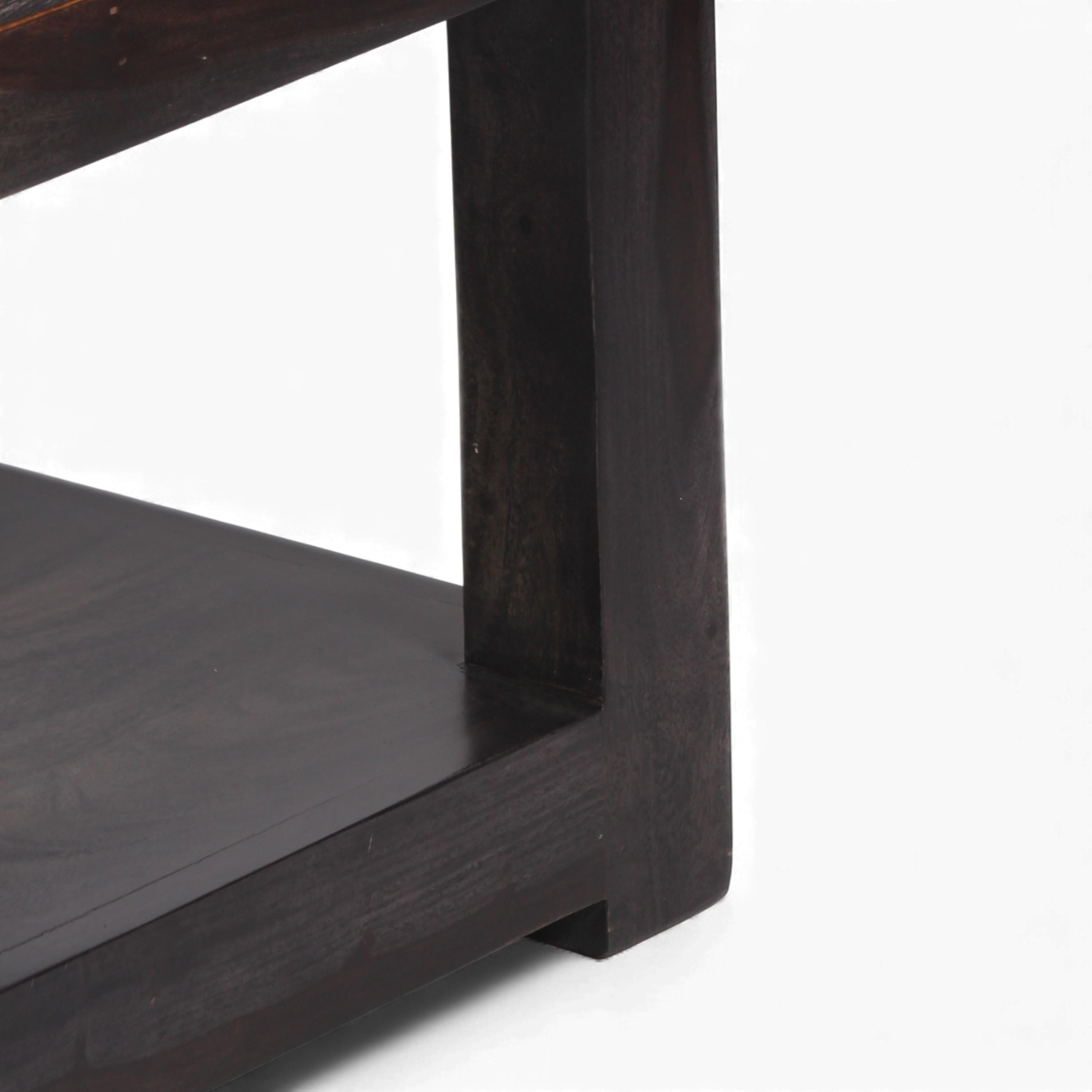 Lisbon Sheesham Wood Tea Table In Mahogany Finish