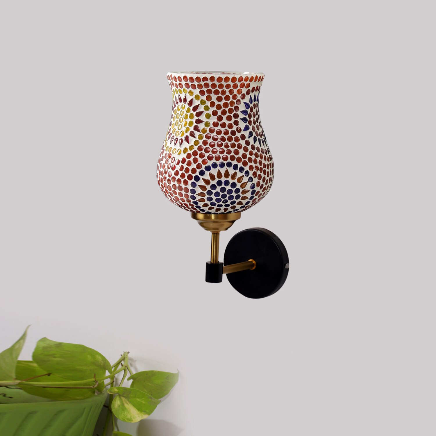 Devansh Metal Electric Wall Light in Black Colour with Multi Shade Count of 1 Light - Devansh