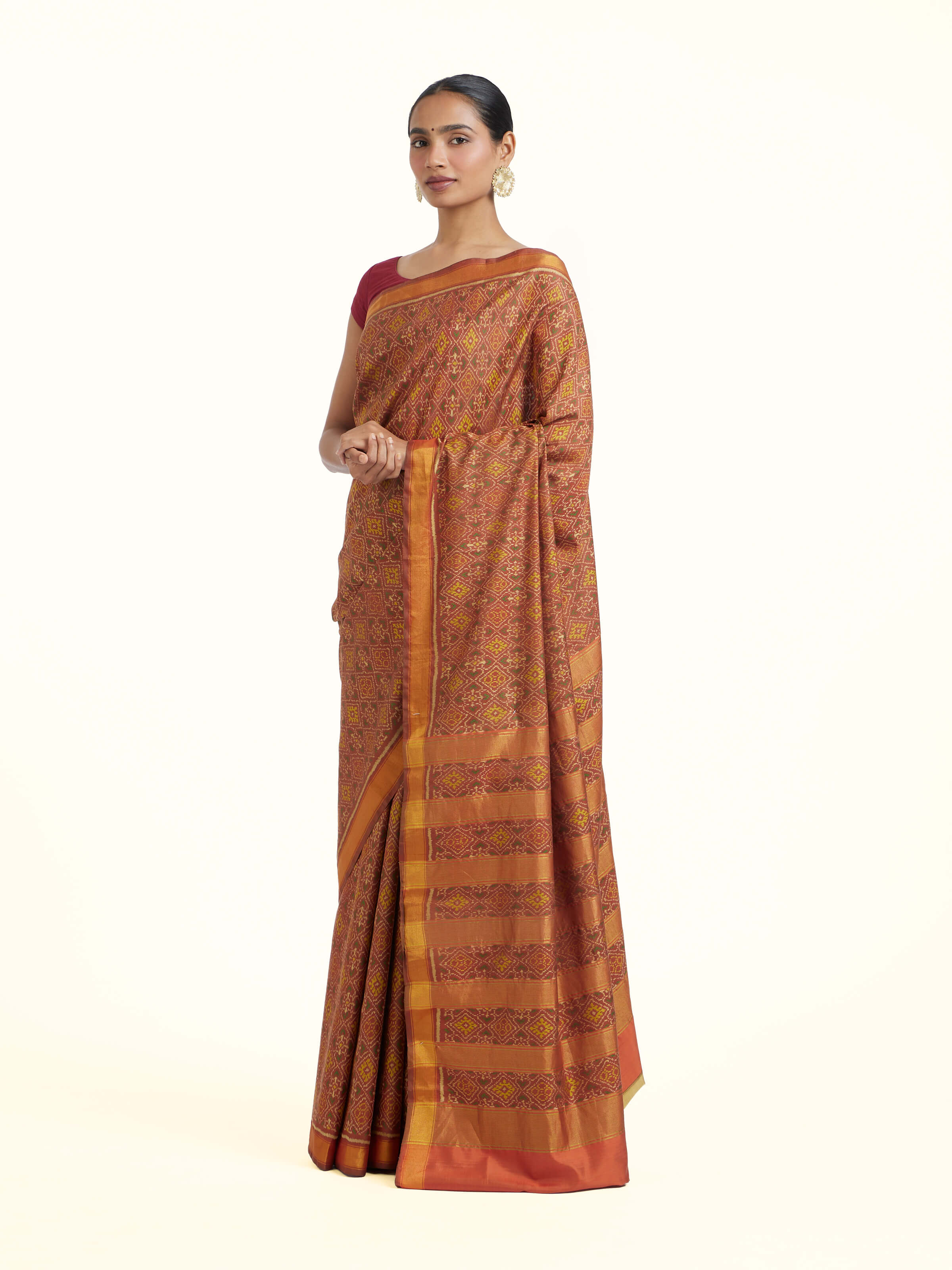Silk Patola Single Ikat Saree