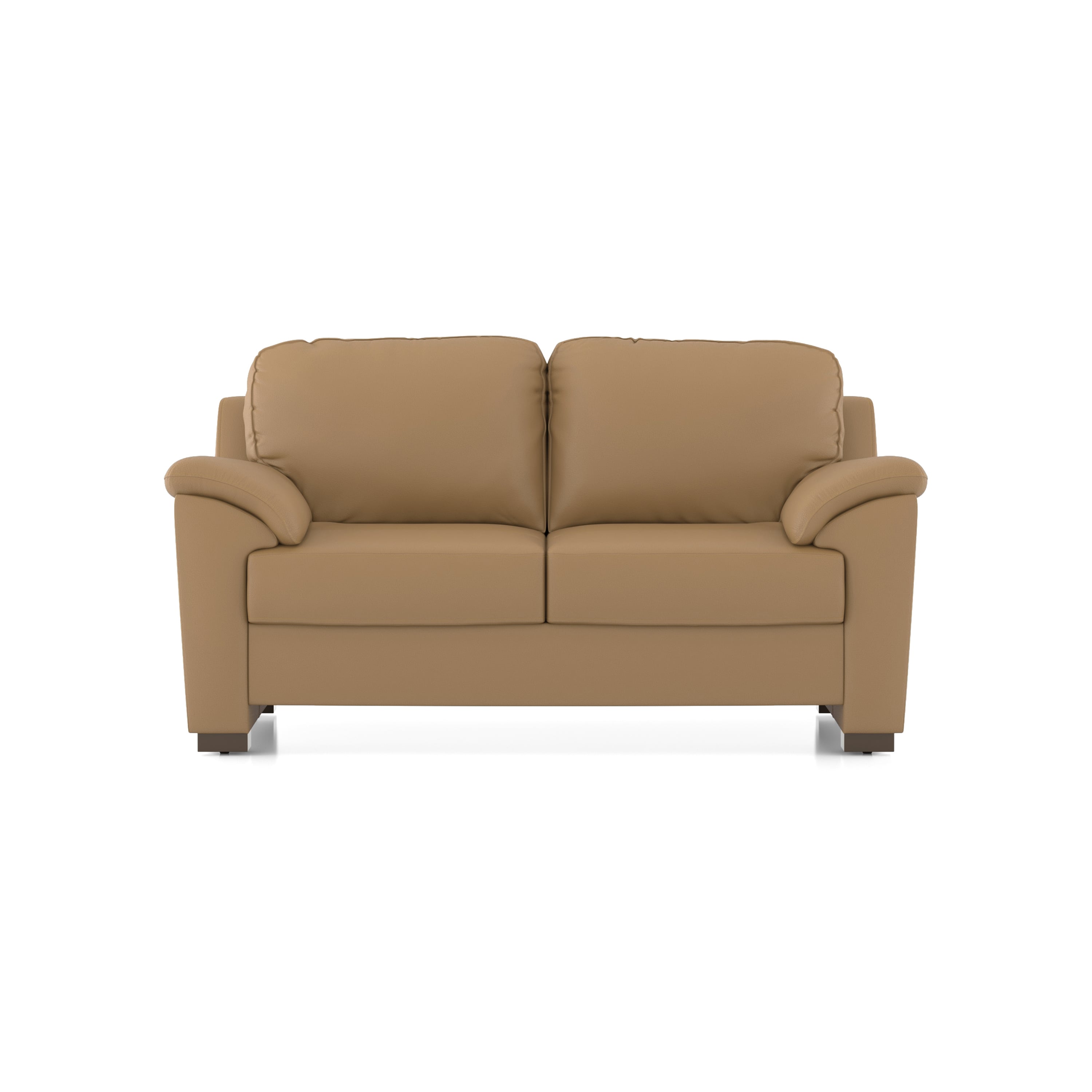 Farina 2 Seater Premium Italian Leather Sofa In Ecru