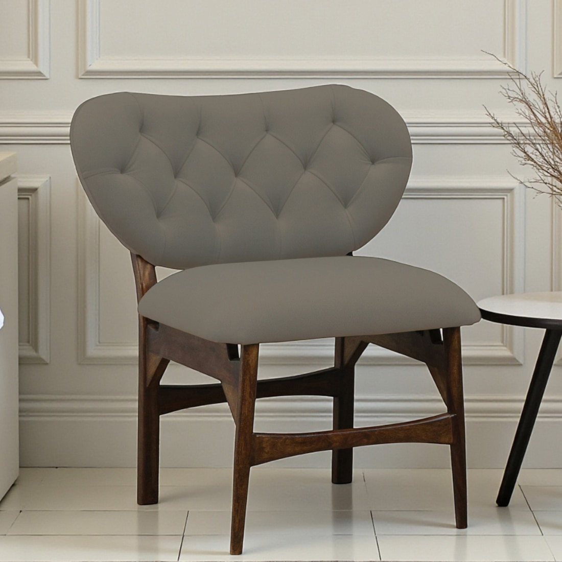 Twilight Grey Fabric Accent Chair