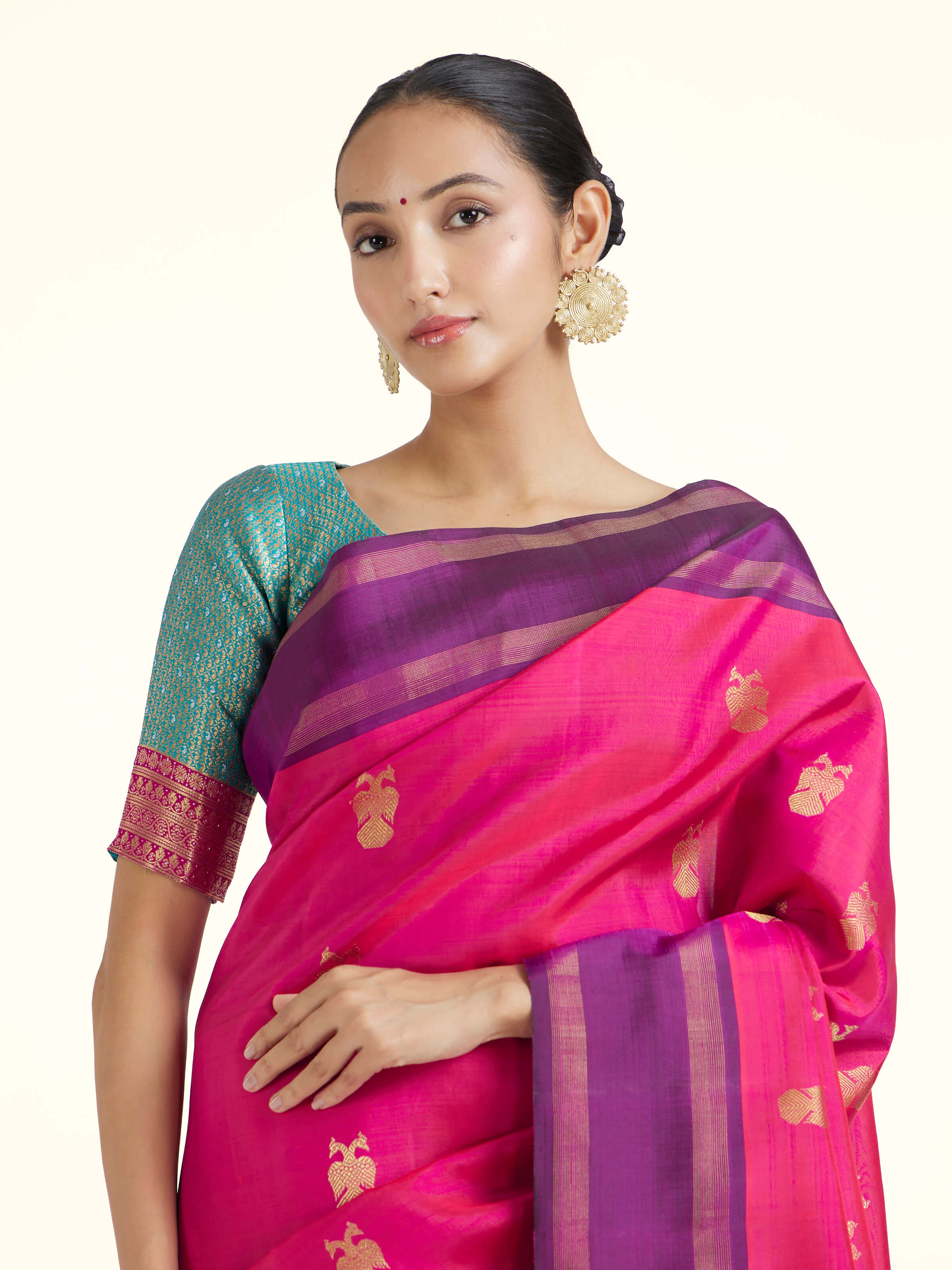 Pink Silk Kancheepuram Saree