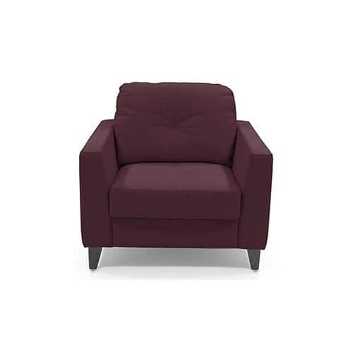 Franco 1 Seater Leather Sofa in Wine Colour