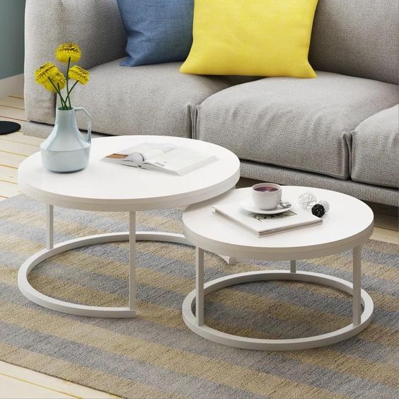 Luxurious Lustre Metal Nesting Coffee Table - Handicrafts Town
