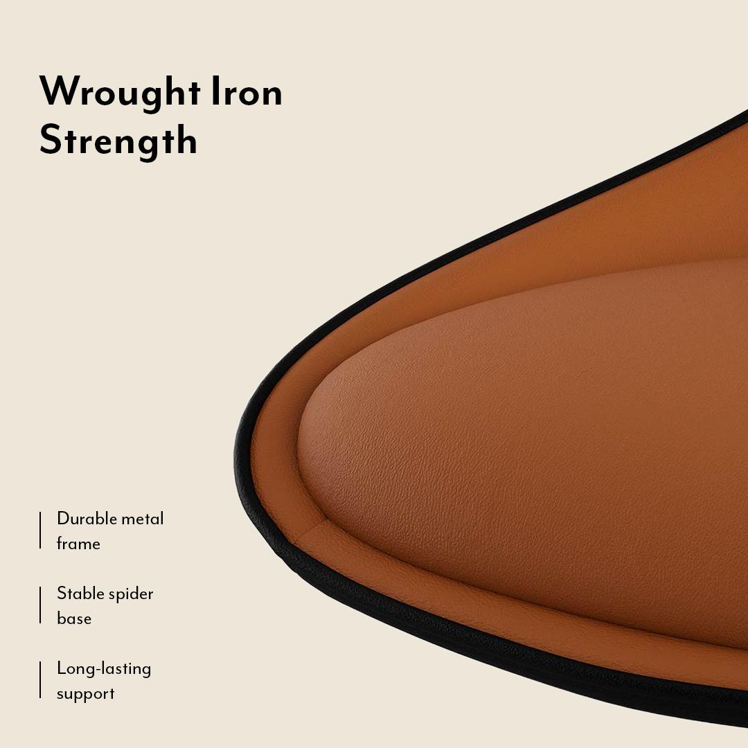 Tulip Swivel Dining Chair In Tan Colour