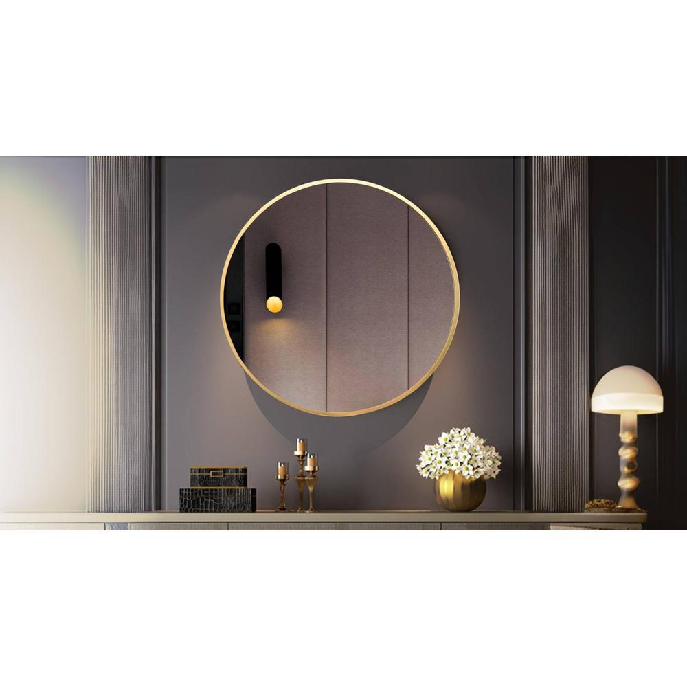 20″ Gold Round Mirror