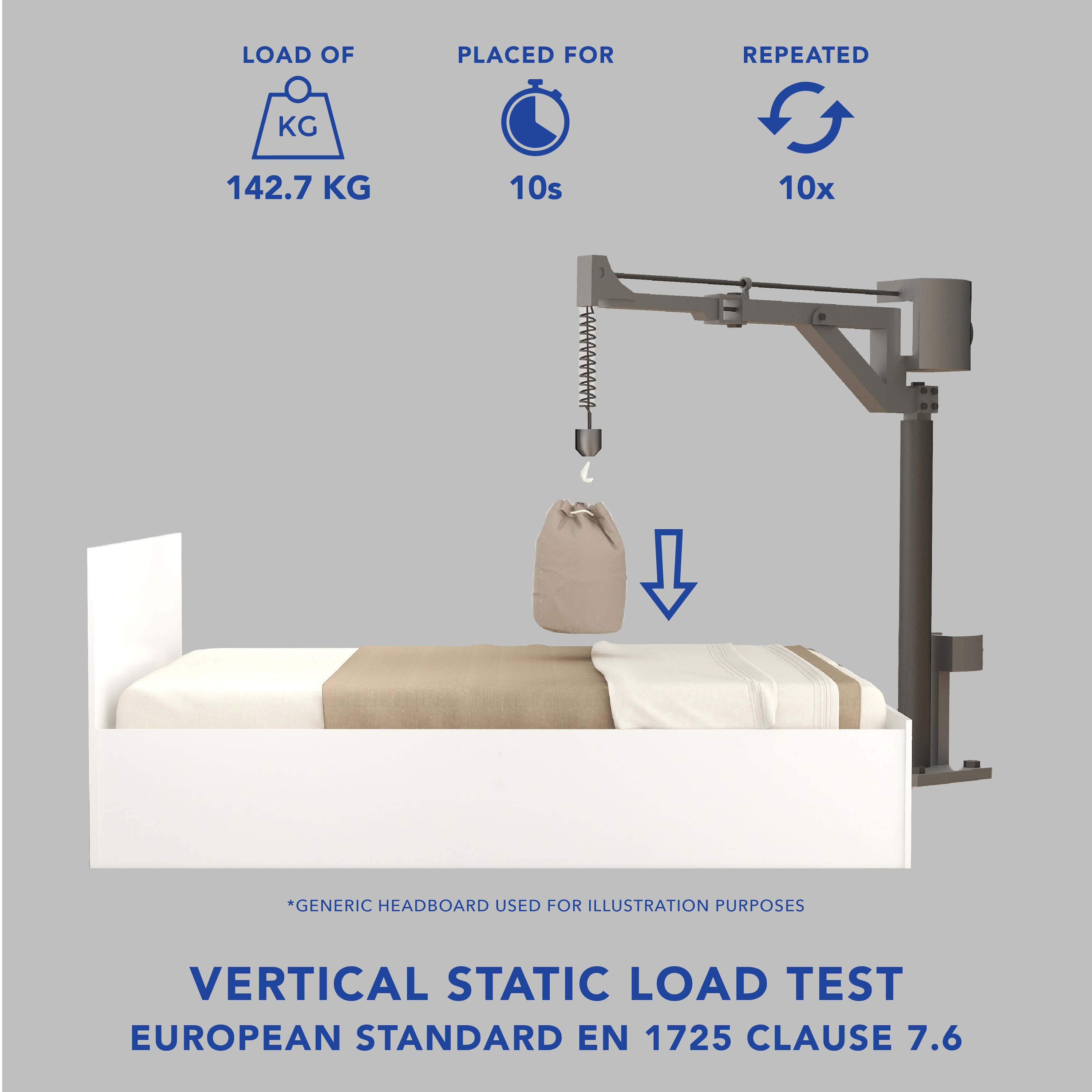 Citta Bed With Premium Leatherette Fabric Box and Half Hydraulic Storage - Queen Bed