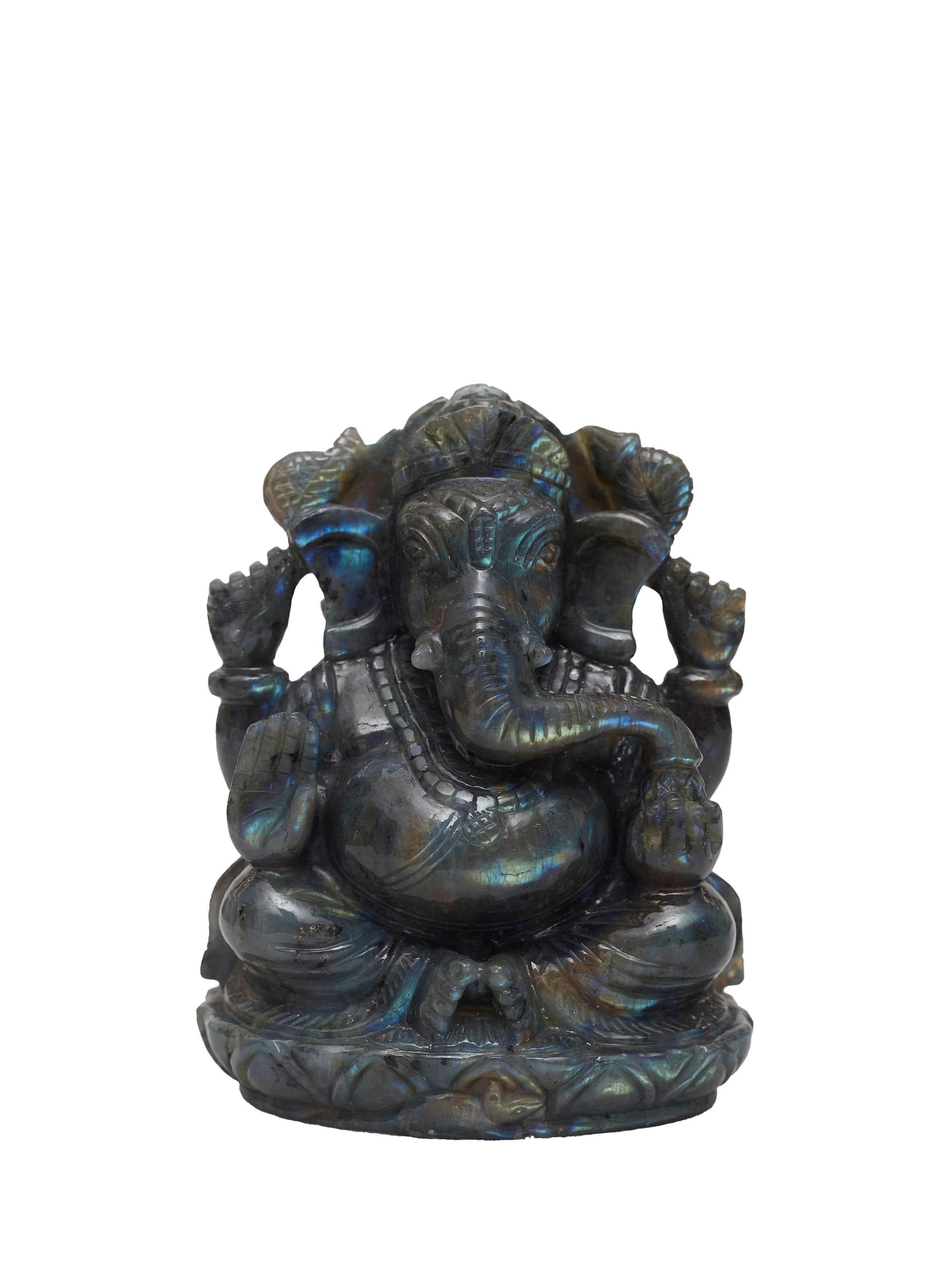 Labradorite Ganesha Idol