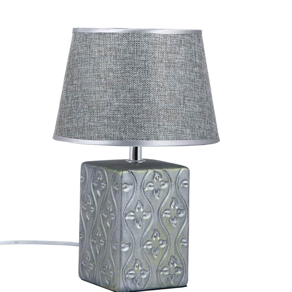 Grey Rectangular Base Table Lamp