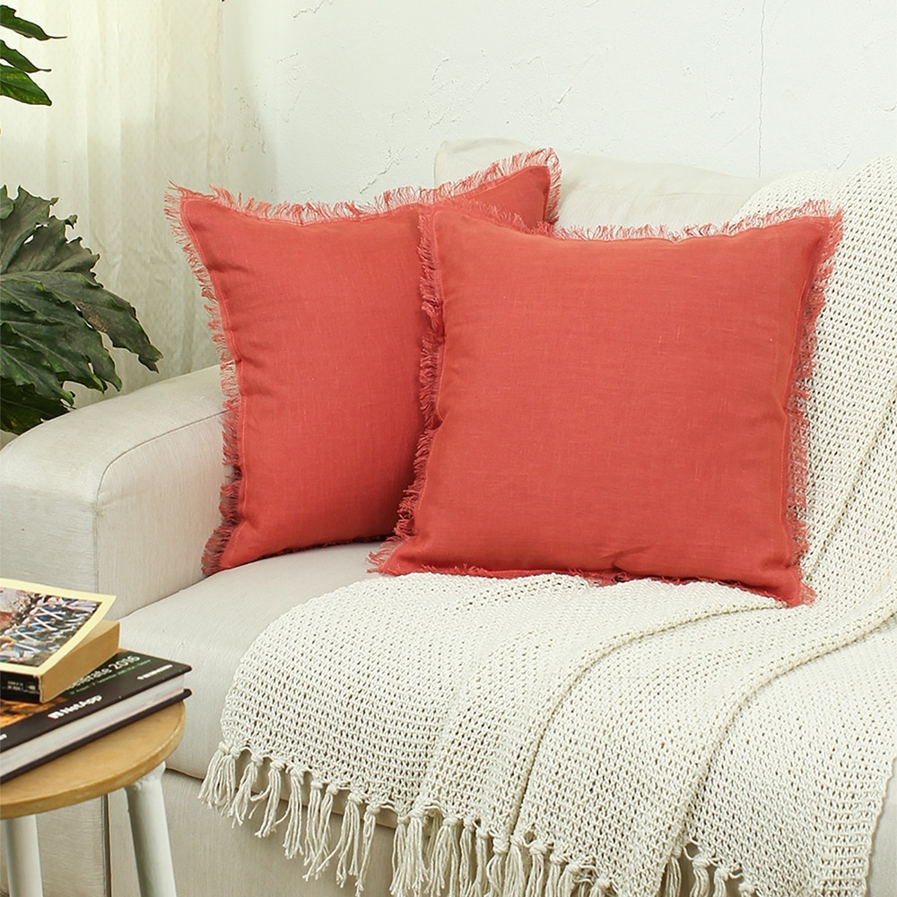 Meher Set Of 2 Cushion Cover With Rust Colour