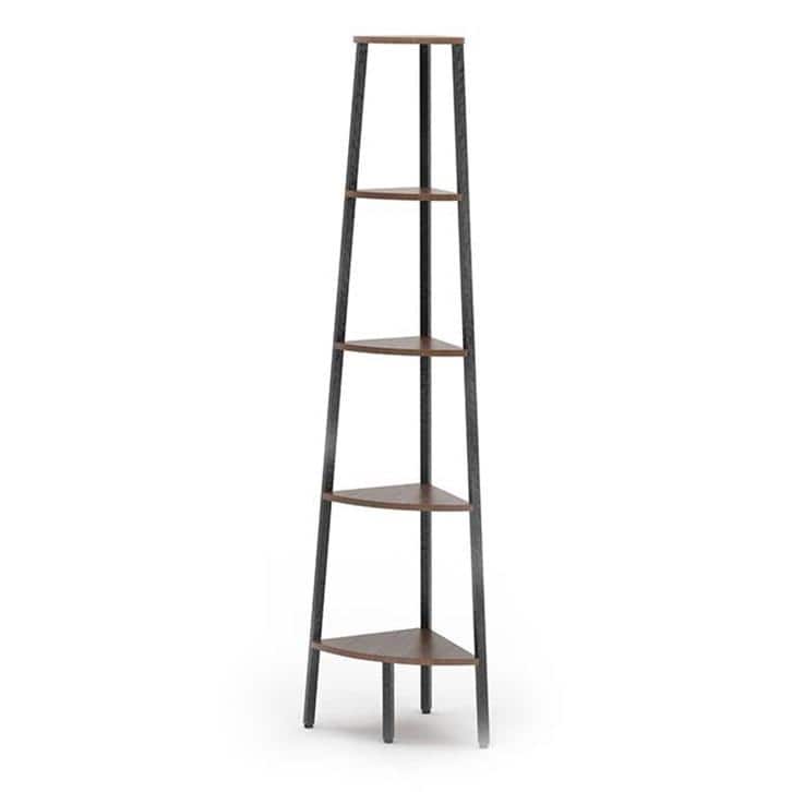 Wallace Engineered Wood Bookshelf in Wenge Finish