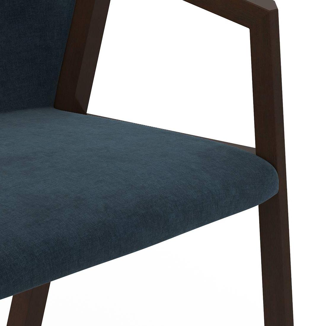 Dorothy Fabric Accent Chair In Blue Colour