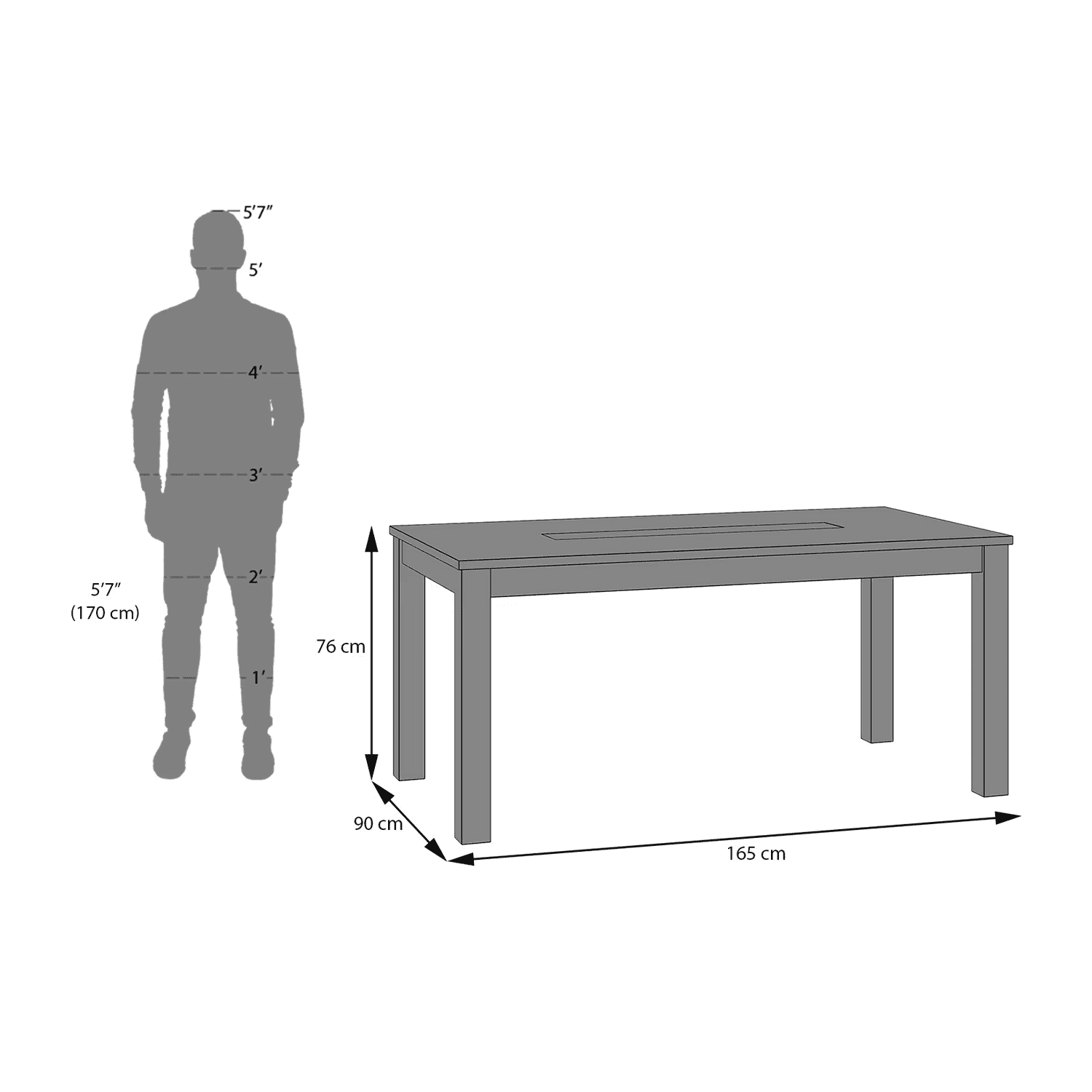 Brighton Xl 6 Seater Dining Table, Finish - Danish Walnut with Reed Dining Chair Set