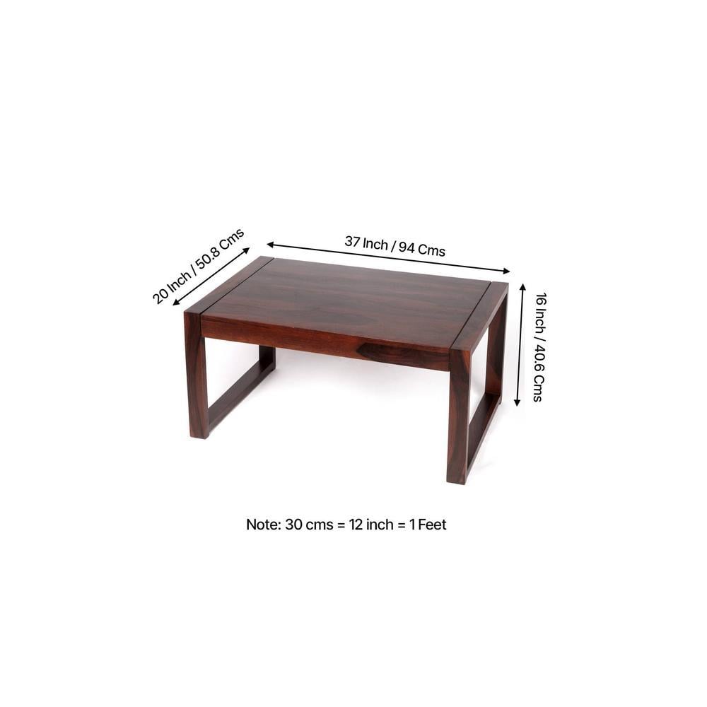 Hamstreet Sheesham Wood Coffee Table In Walnut Finish