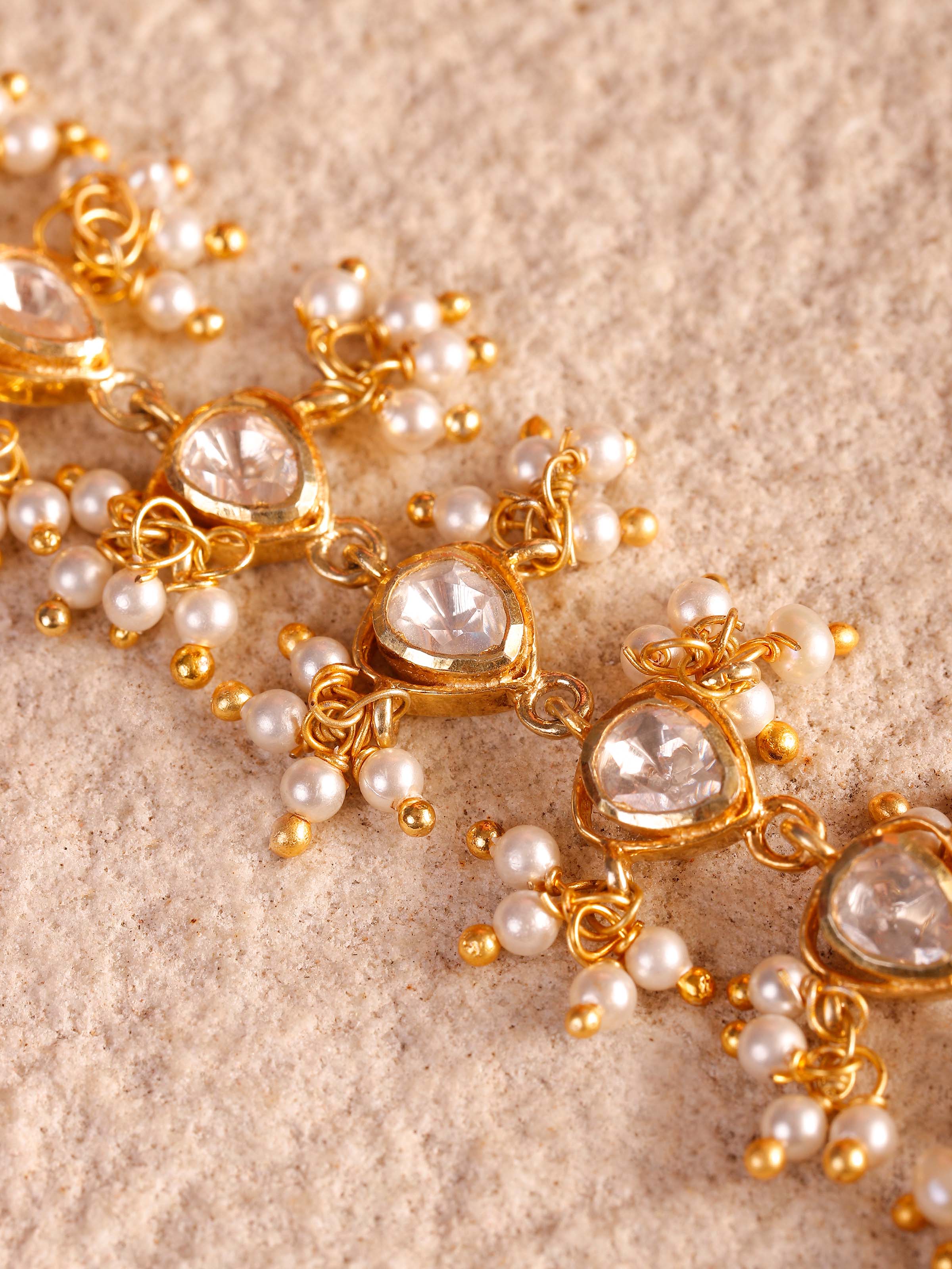 Lifestyle view of Silver Smithing maang tika