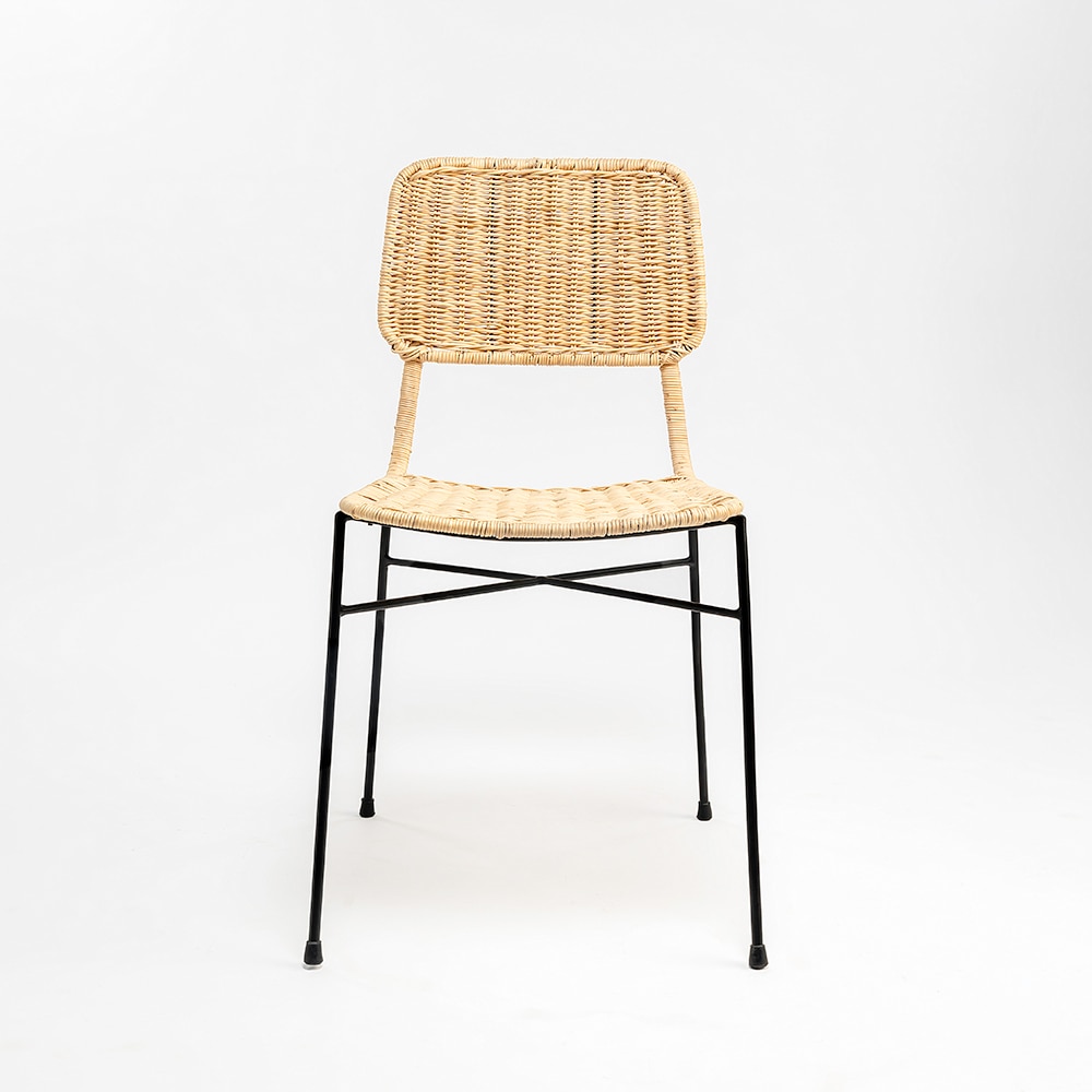 Dosly Metal Dining Chair in Natural Colour - Living Shape