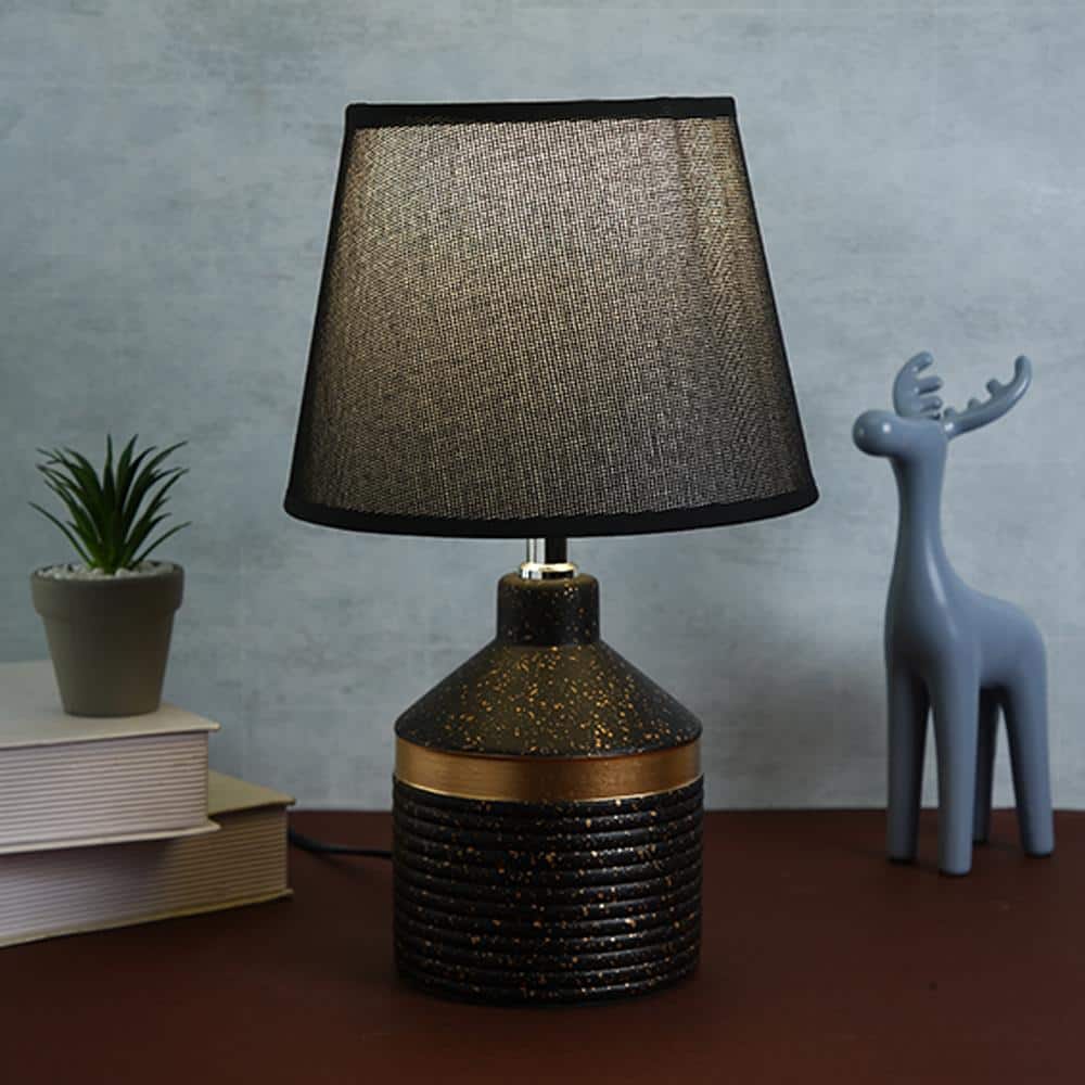 Black and Gold Vintage Ceramic Table Lamp