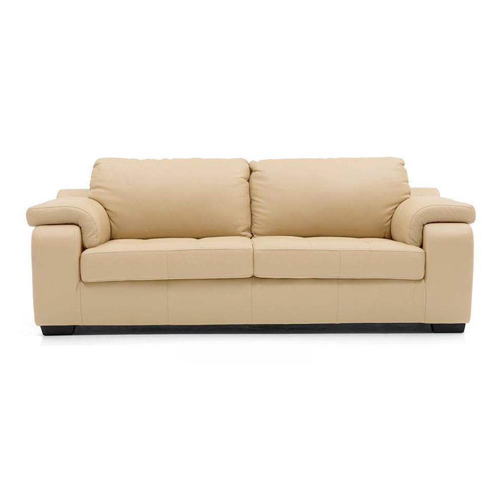 Trissino 3 Seater Leather Sofa in Cream Colour