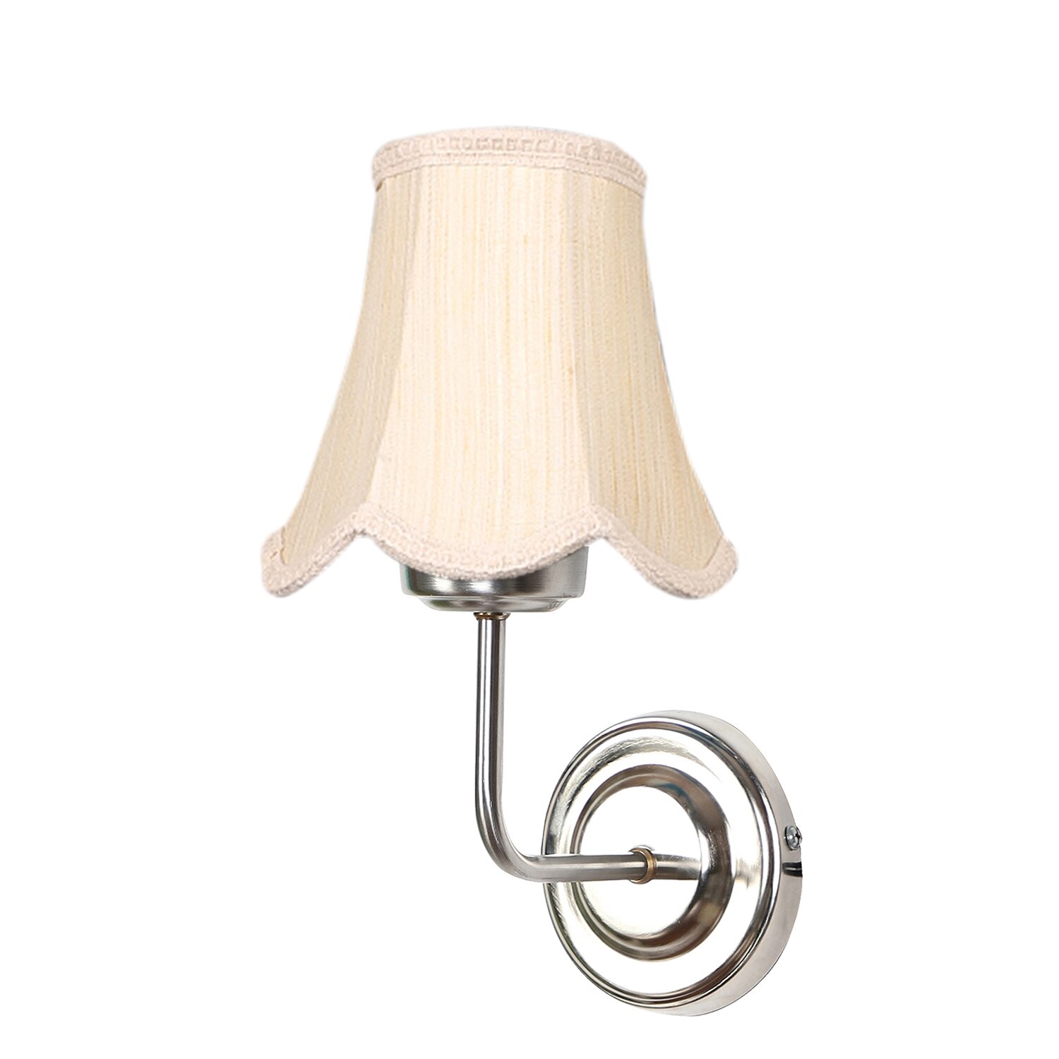Devansh Steel Cotton Wall Mounted Lamp With Cotton Off White Shade