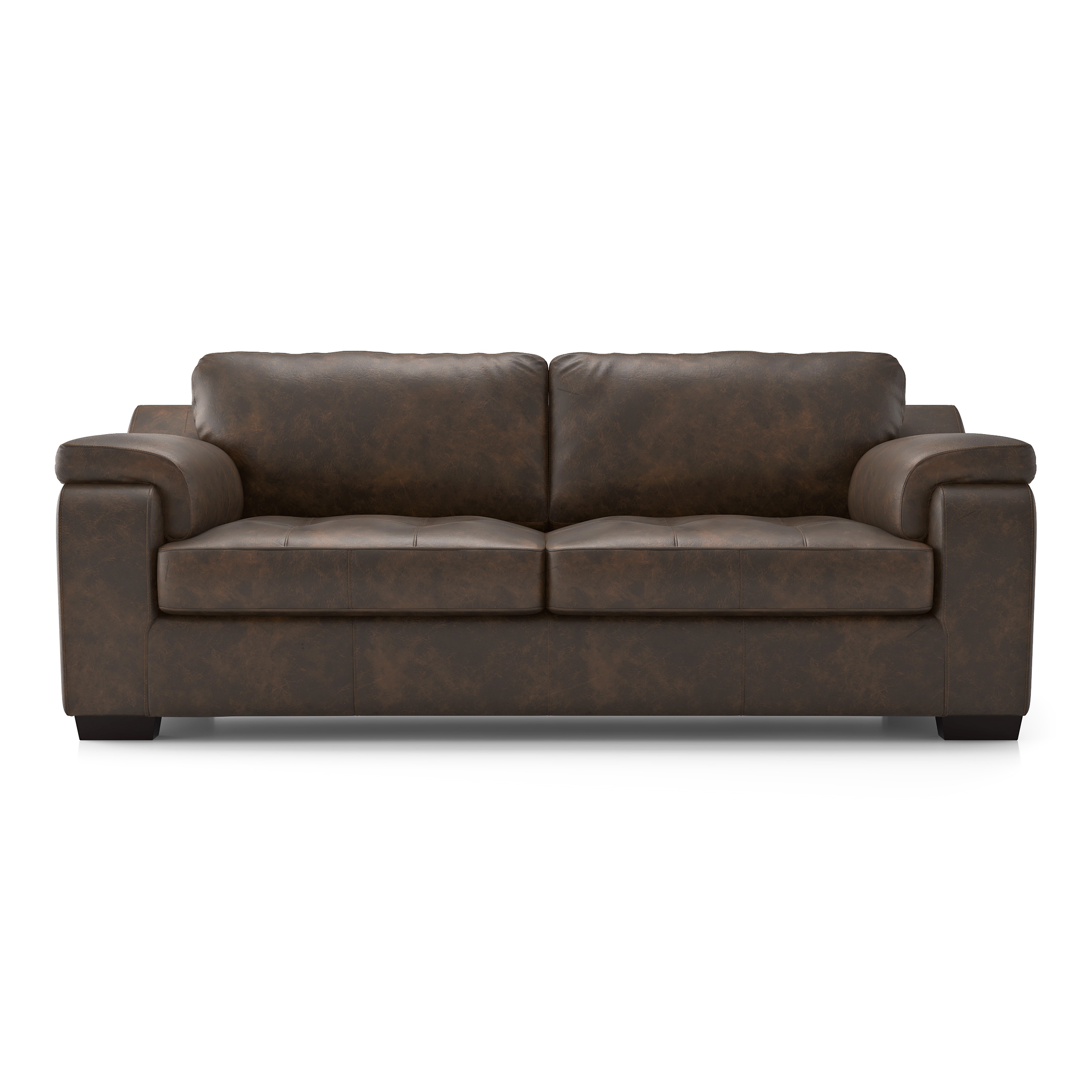 Trissino 3 Seater Luxury Italian Leather Sofa In French Roast