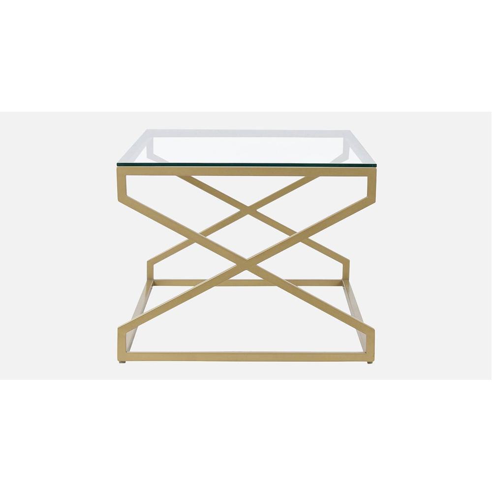 Melbourne Glass Coffee Table In Gold Finish