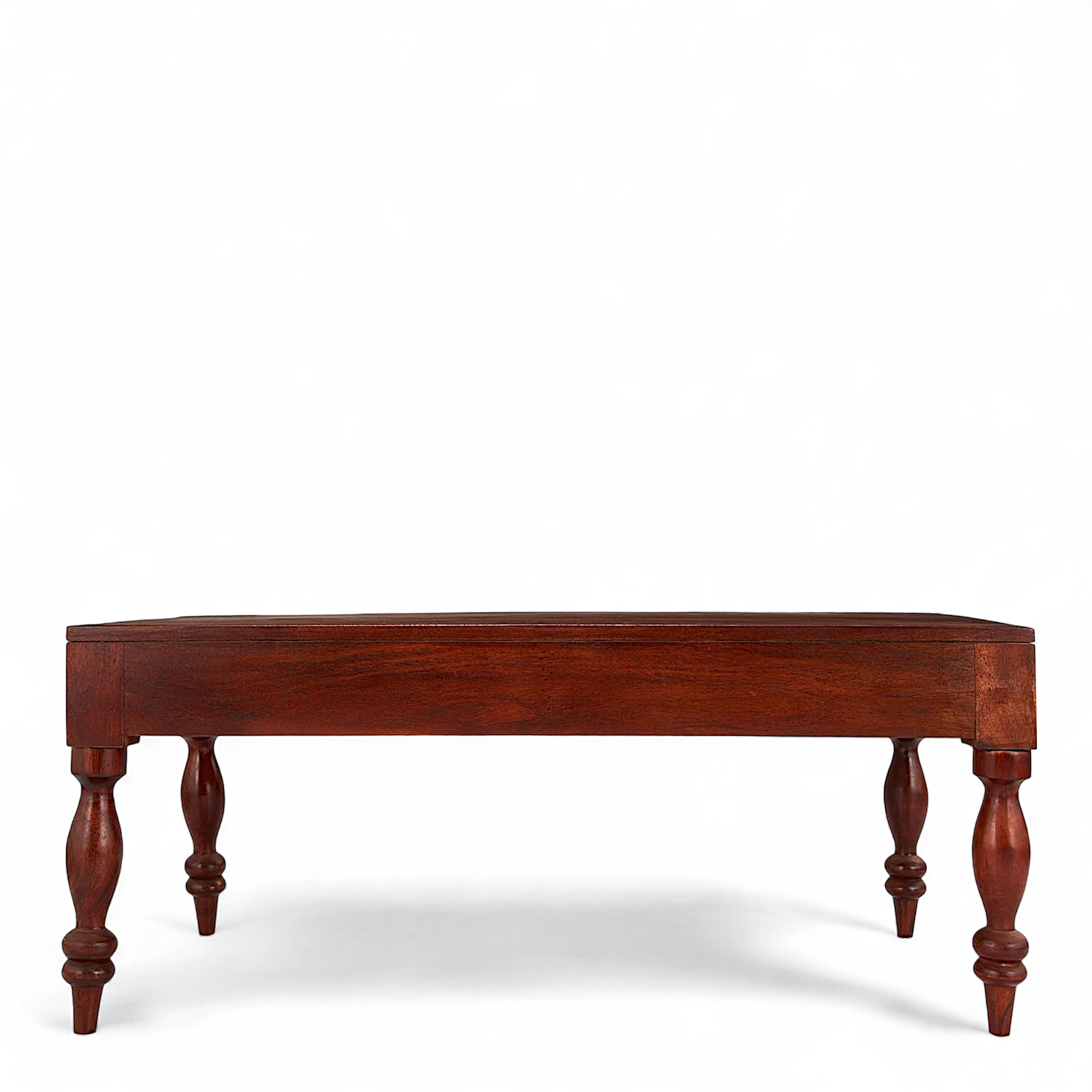 Hudson Sheesham Wood Traditional Rectangle Coffee Table In Honey Finish