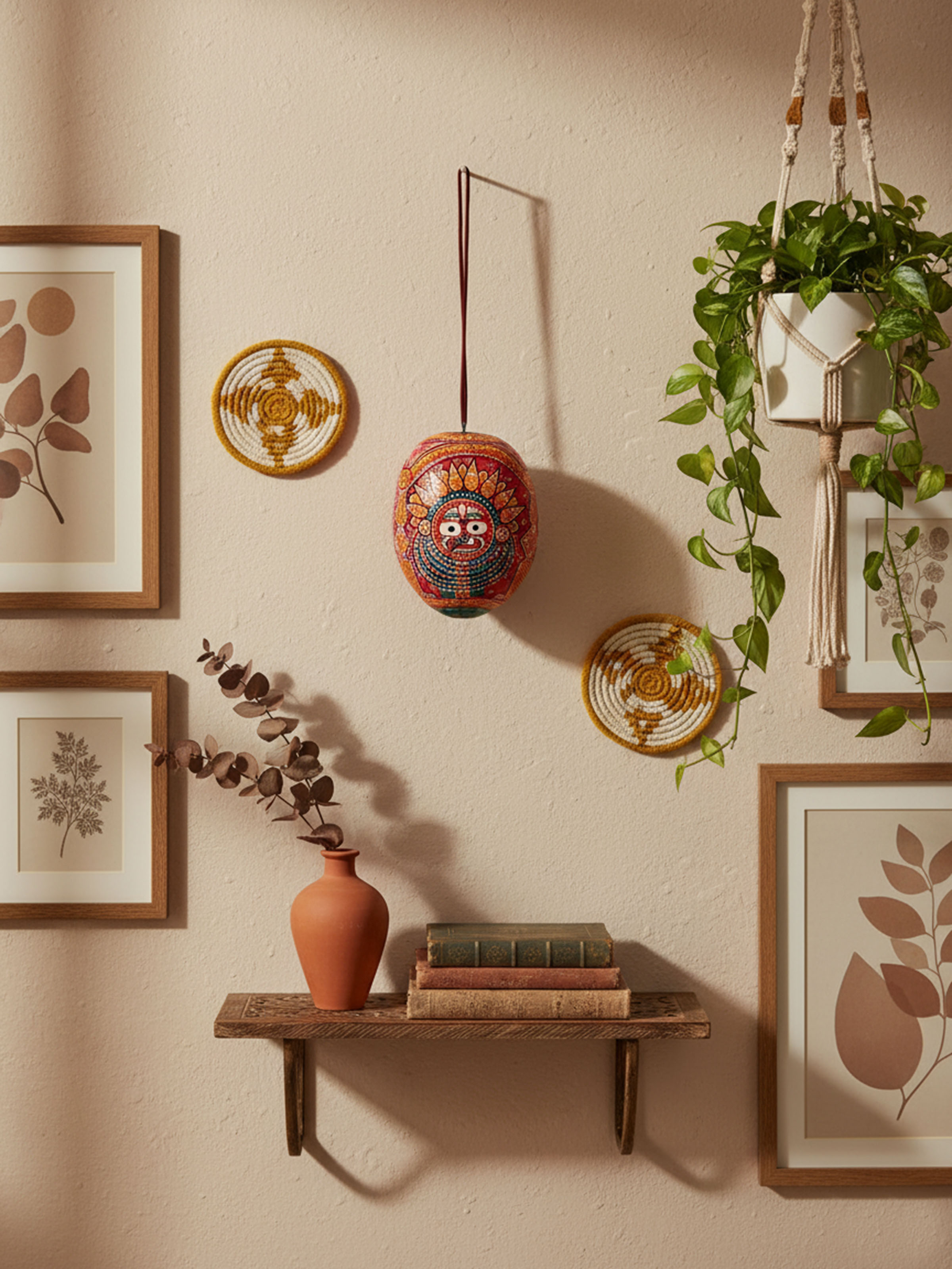Pattachitra Coconut Wall Hanging