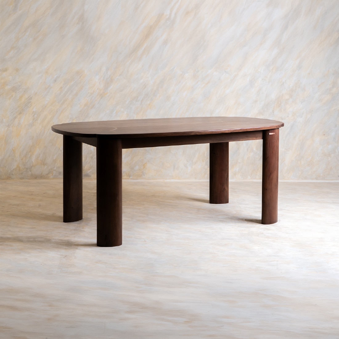 Twilight Solid Wood Eight Seater Dining Table in Brown Colour - Orange Tree
