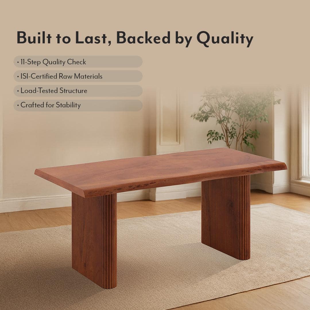 Heston Solid Wood 6 Seater Dining Table