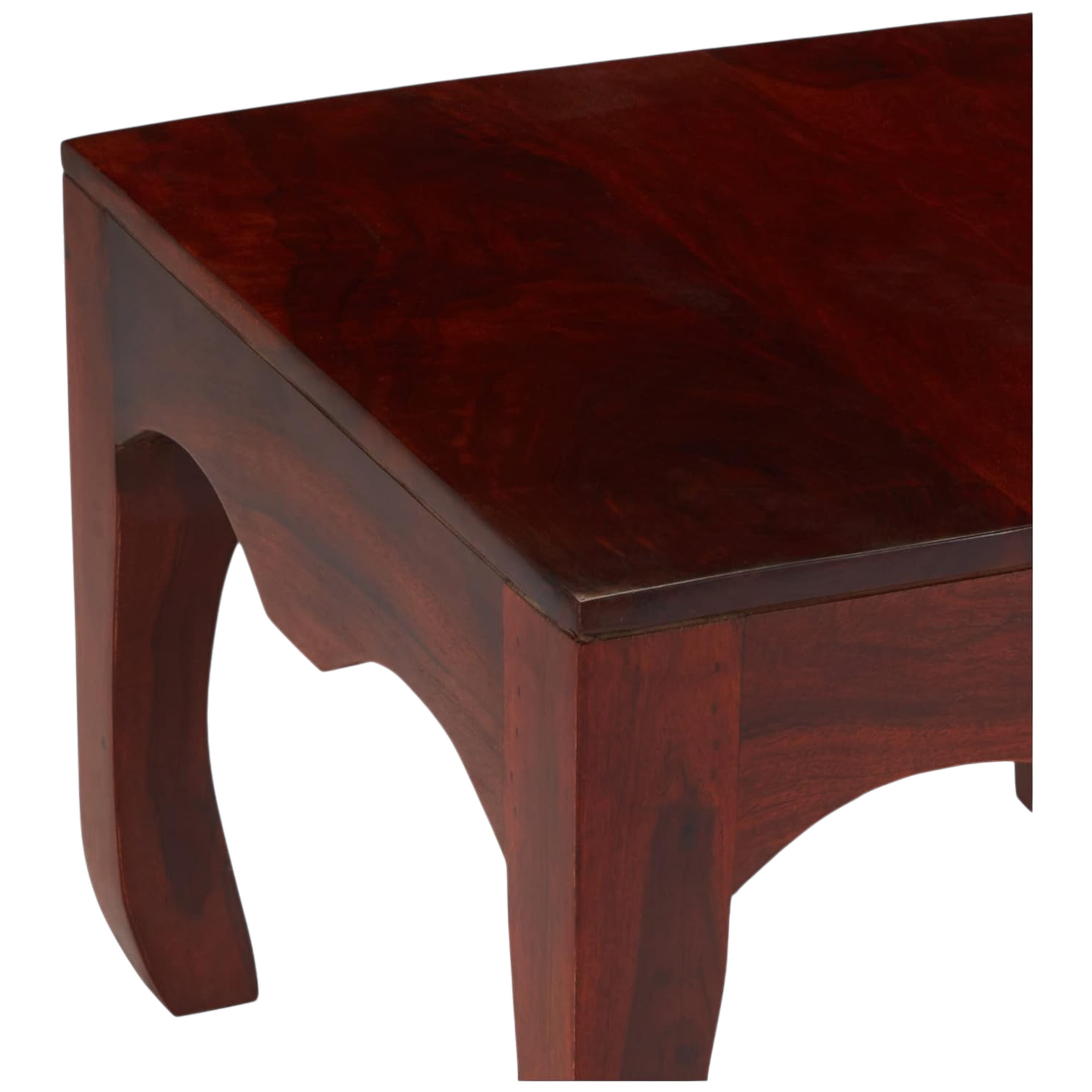 Lyon Sheesham Wood Contemporary Square Coffee Table In Honey Finish
