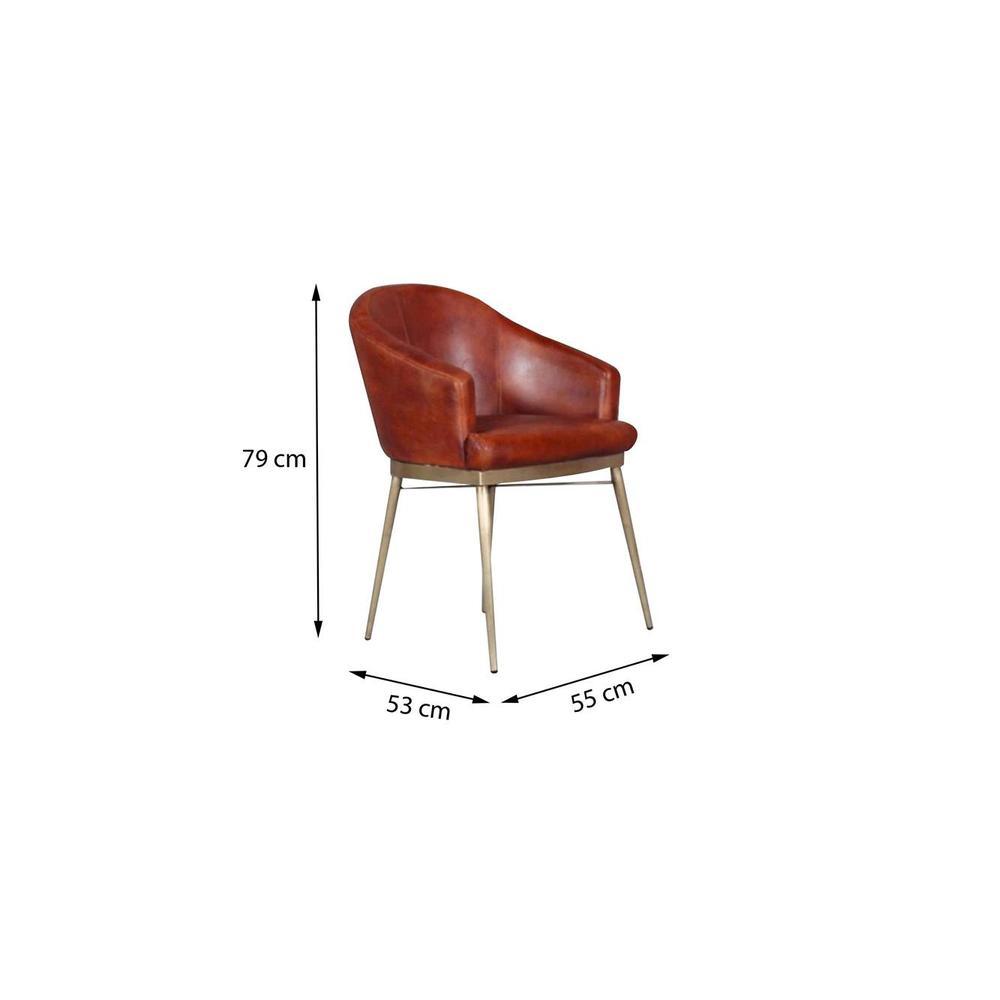 Tyson Leather Dining Chair in Multicolor
