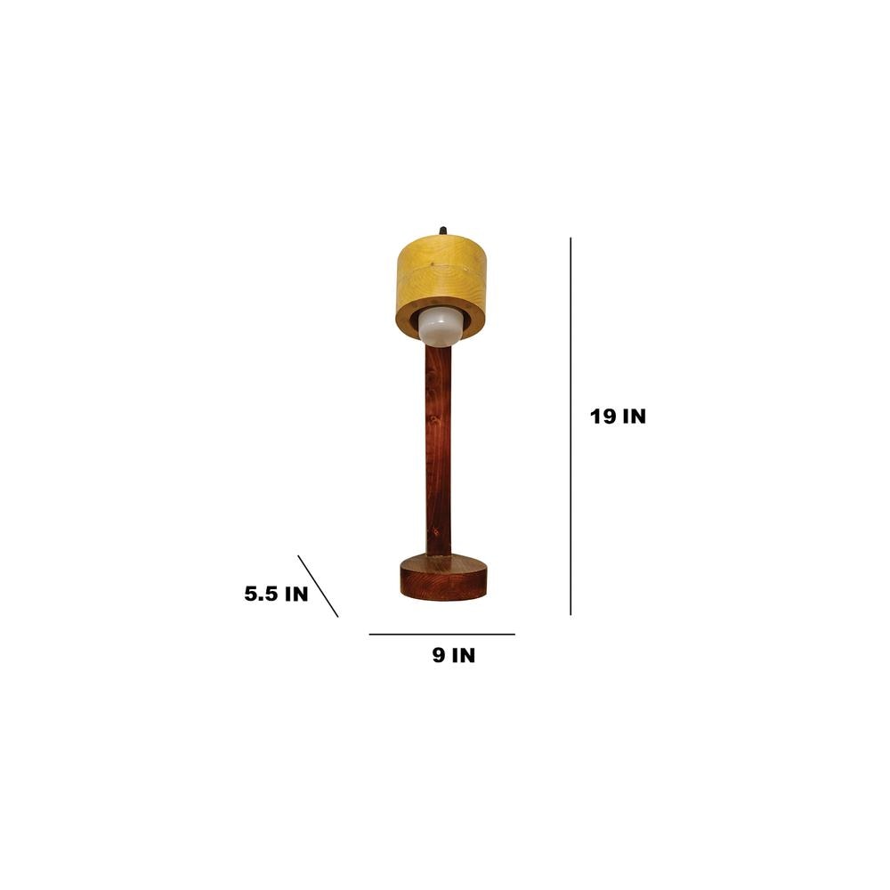 Alice Brown Wooden Table Lamp