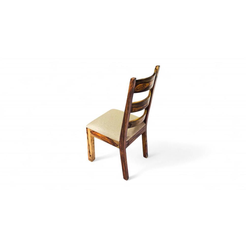 Newport Sheesham Wood   Dining Chair in Jute Beige     TEAK FINISH