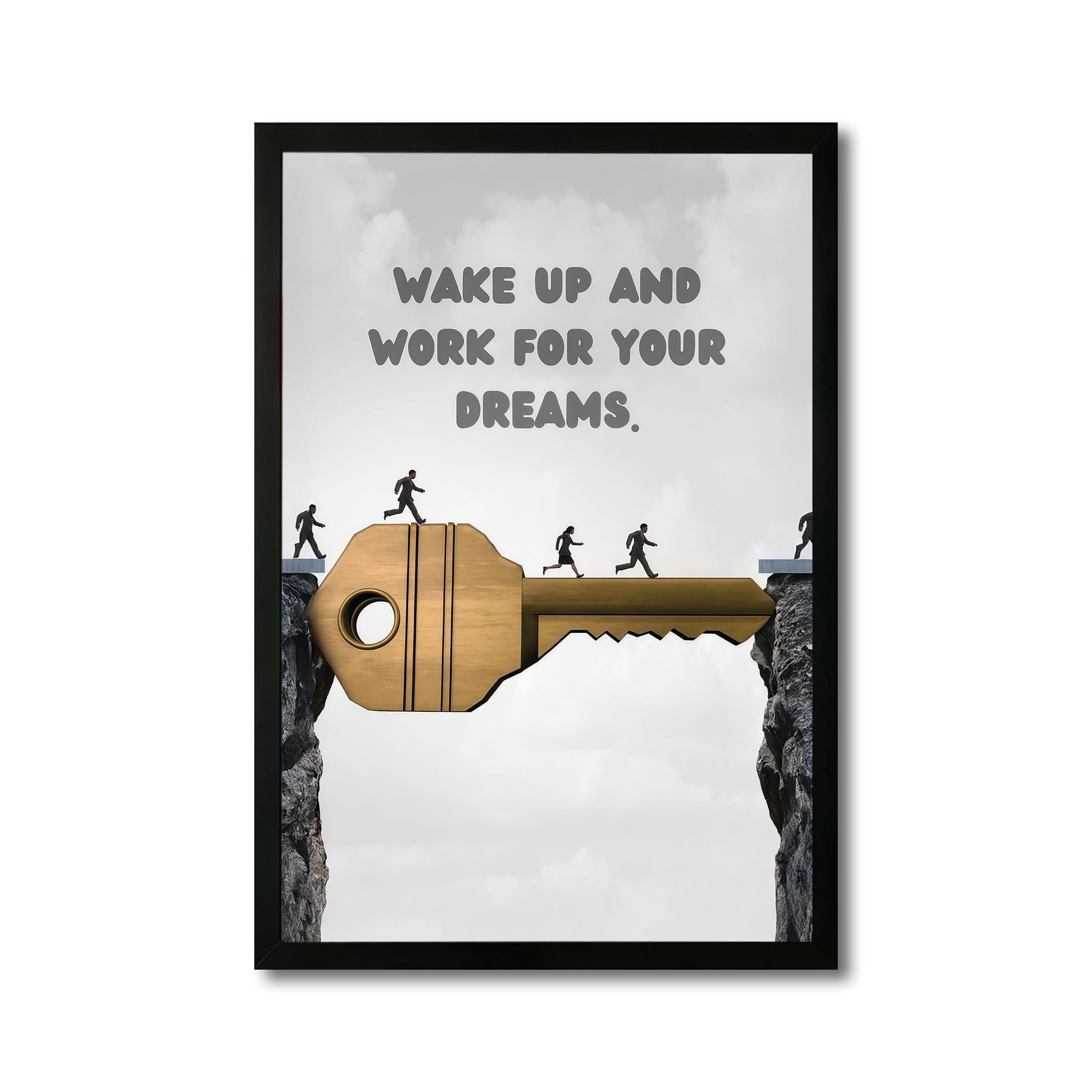The Castle Decor Wake Up Work For Your Dreams Wall Art 8x12 Inch - The Castle Decor