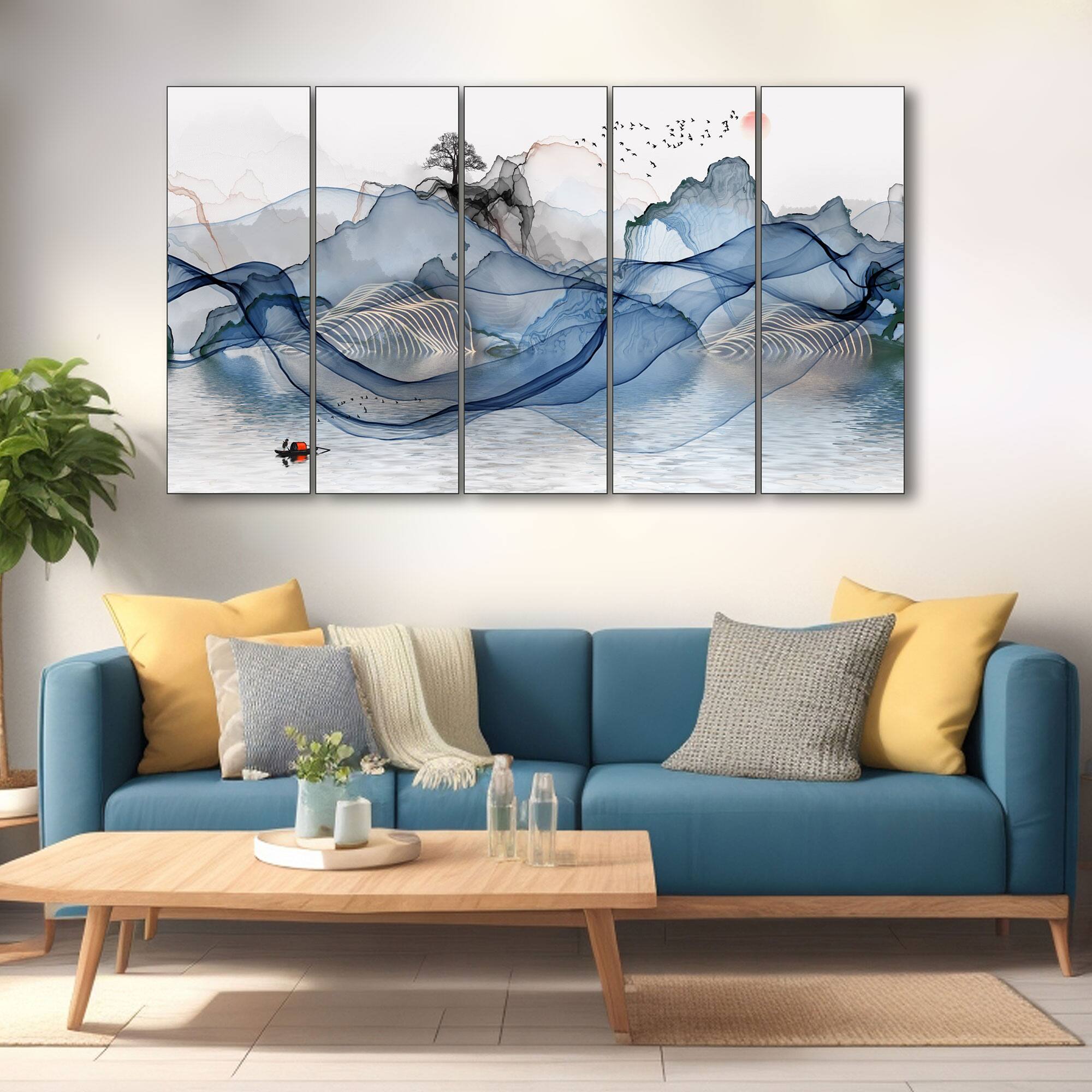 The Castle Decor Nature Art Wall Painting Wooden Framed 27x48 Inch (Style 14) - The Castle Decor