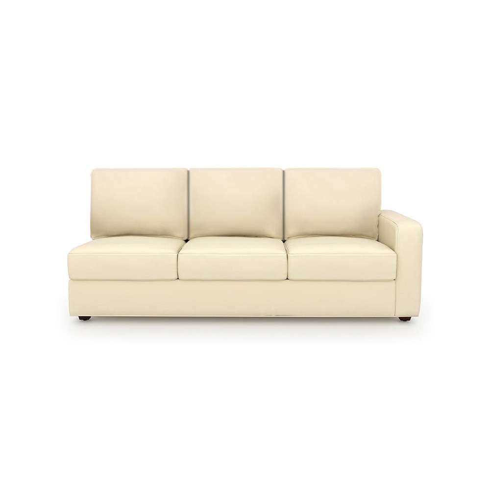Apollo Compact Sofa (Colour : Cream, Cushion : Soft, Seating Capacity : Left Aligned 3 Seater + Left Aligned Chaise)