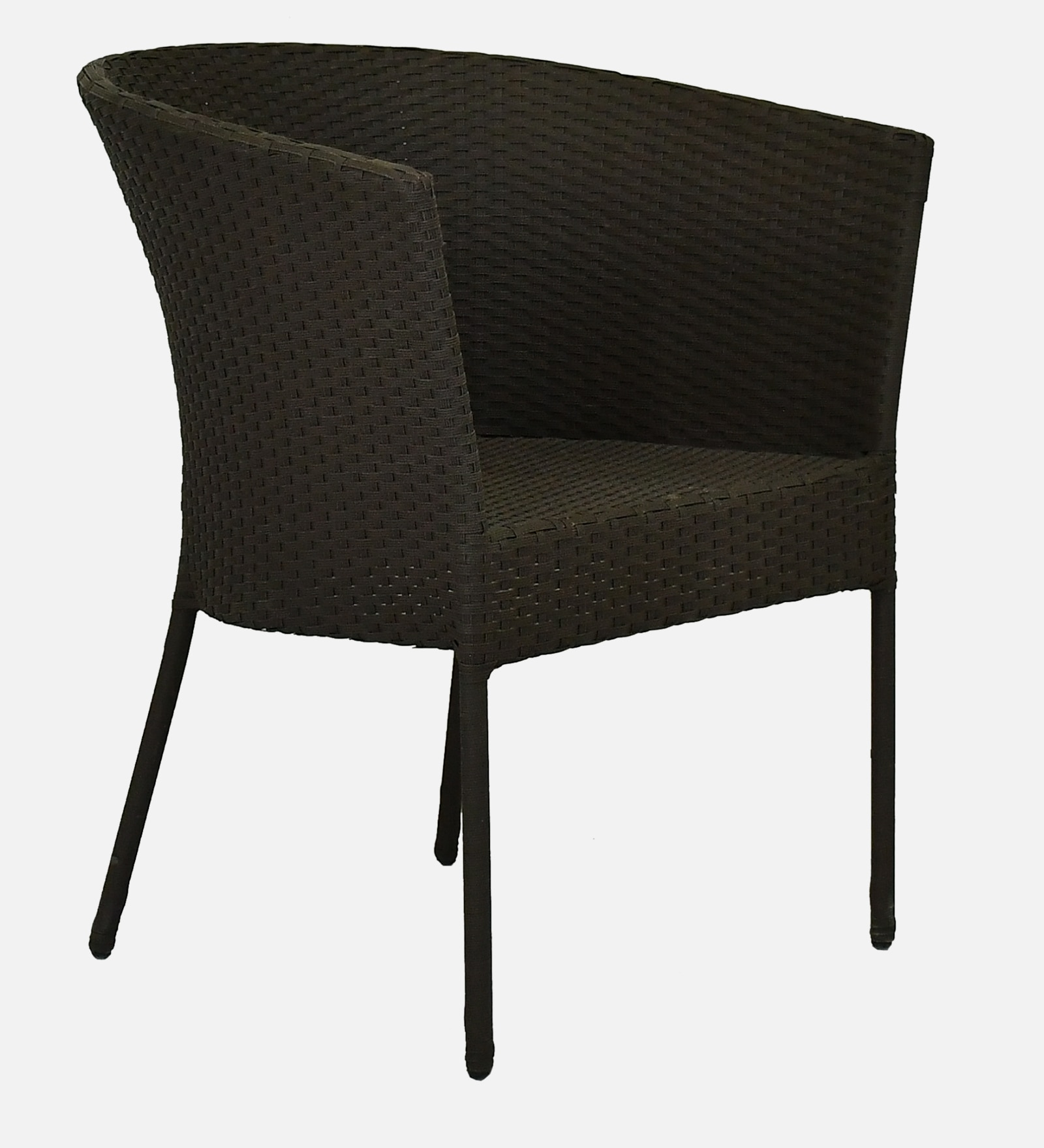 Lismore  Wicker Chair In Brown Finish