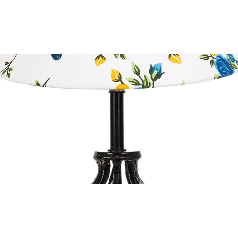 Daniella Multicolor cotton Table lamp with Iron Base