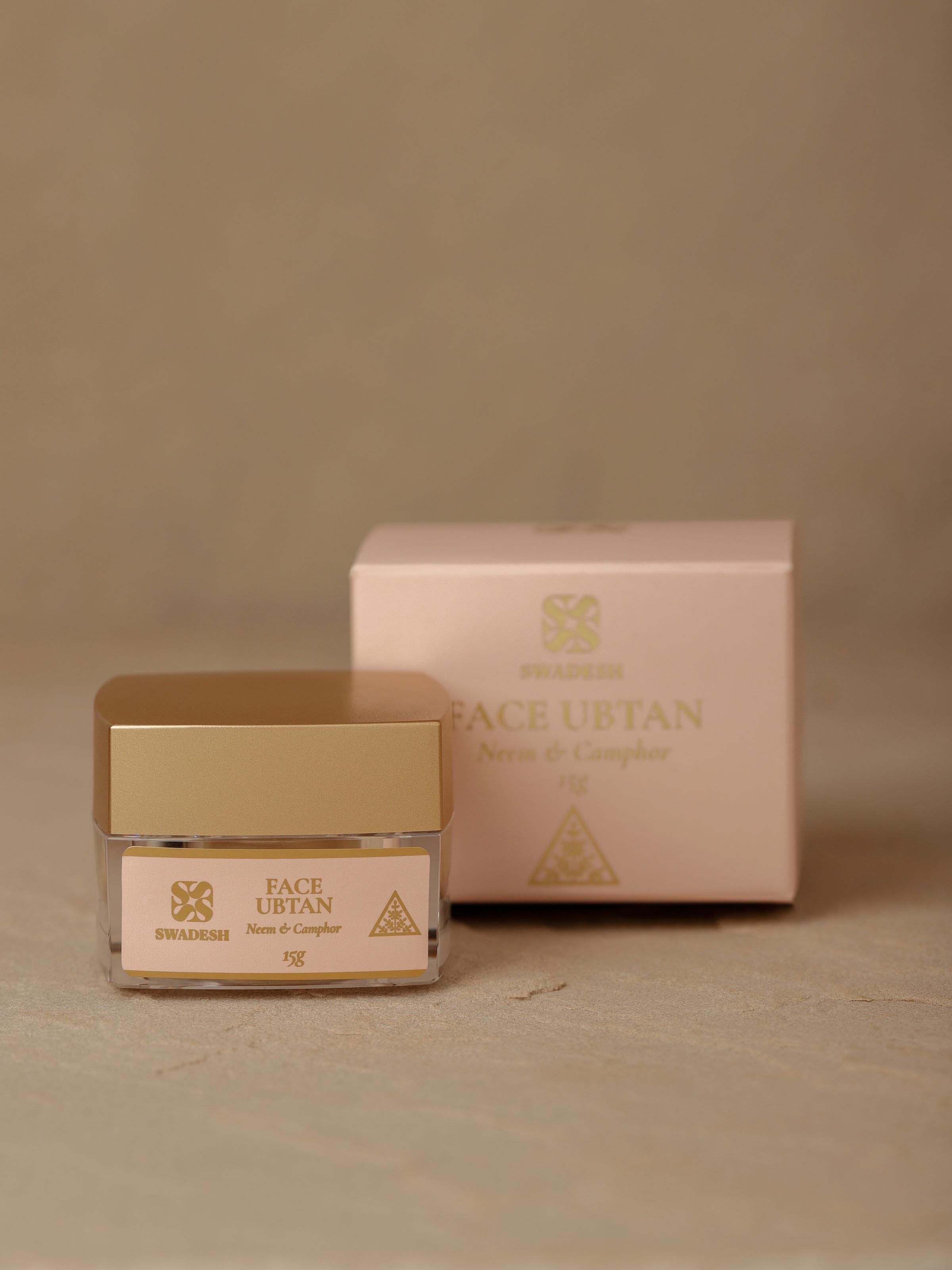 Side view of Face Ubtan Neem & Camphor, showcasing its blend of neem and camphor for skincare