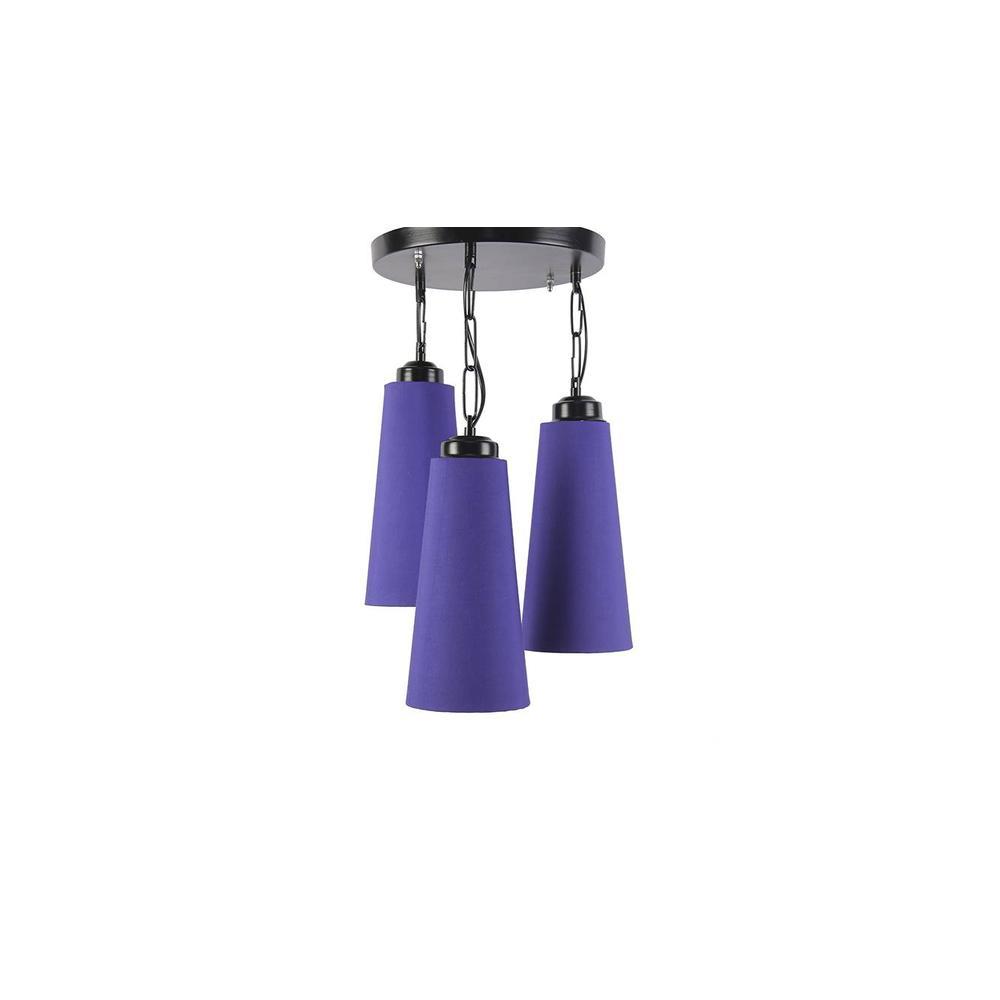 Landyn Blue Fabric Cluster Hanging Light