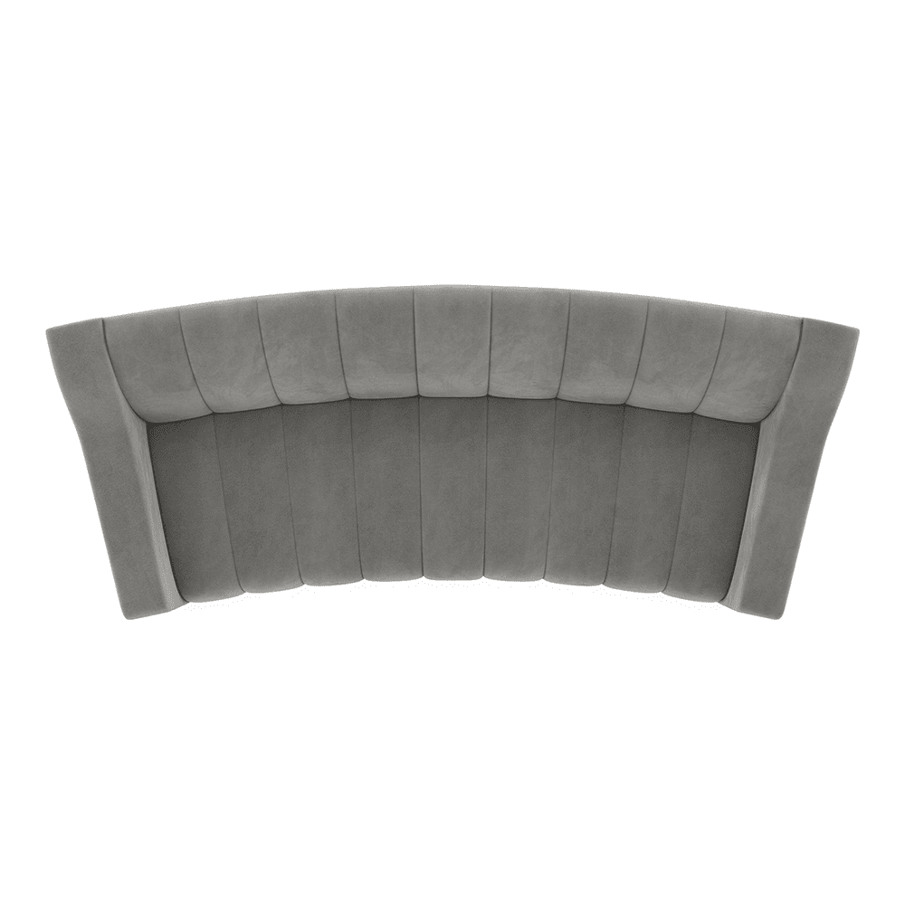 Sienna 3 Seater Fabric Sofa in Ash Grey Velvet Colour