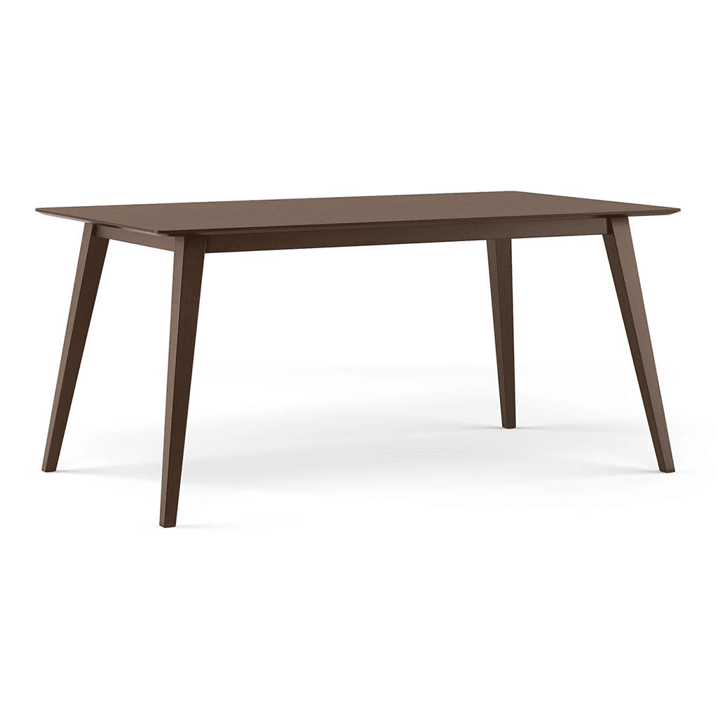 Lawson Solid Wood 6 Seater Dining Table In Walnut Finish