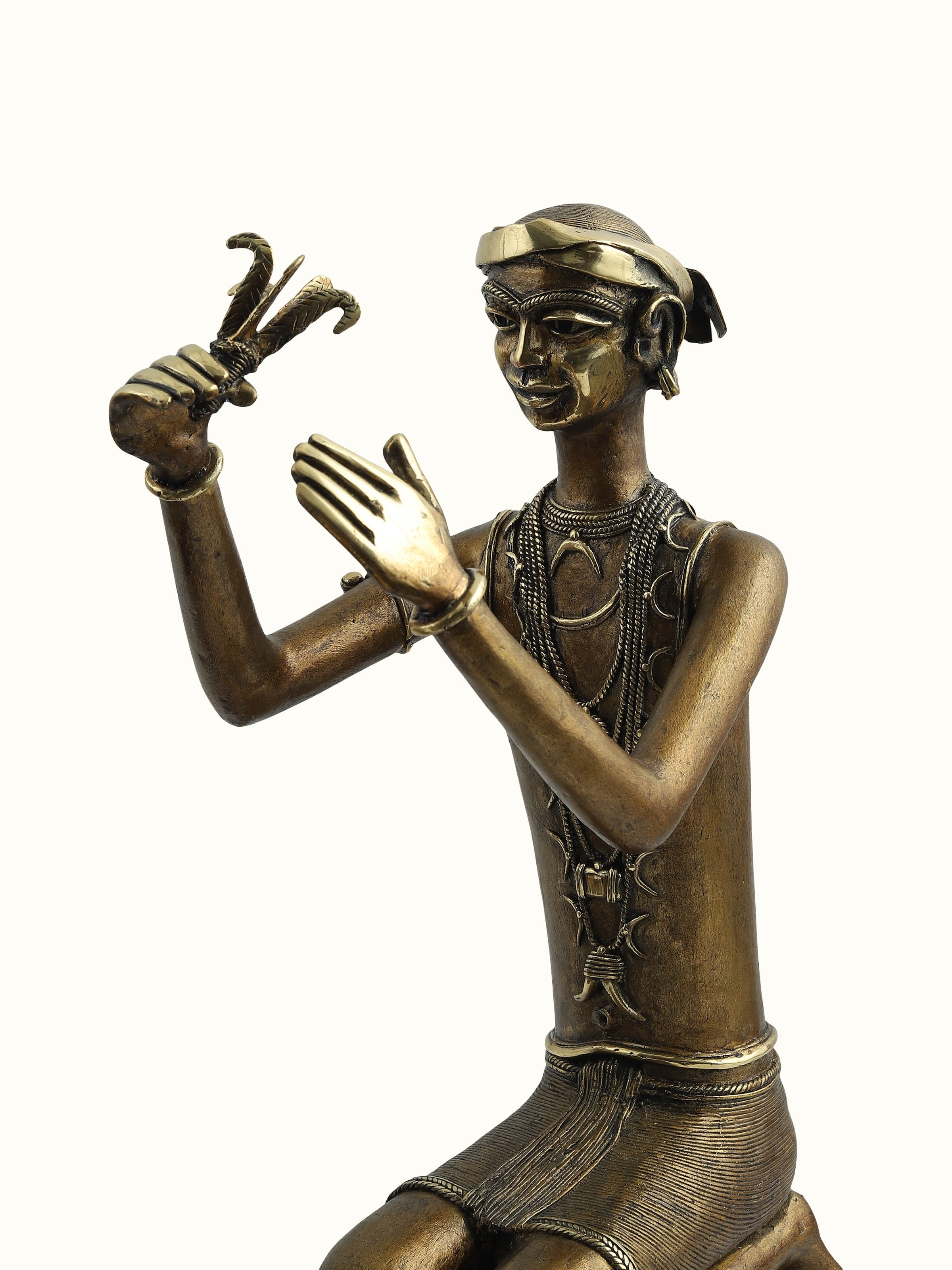 Dhokra Bastar Couple Brass Sculpture