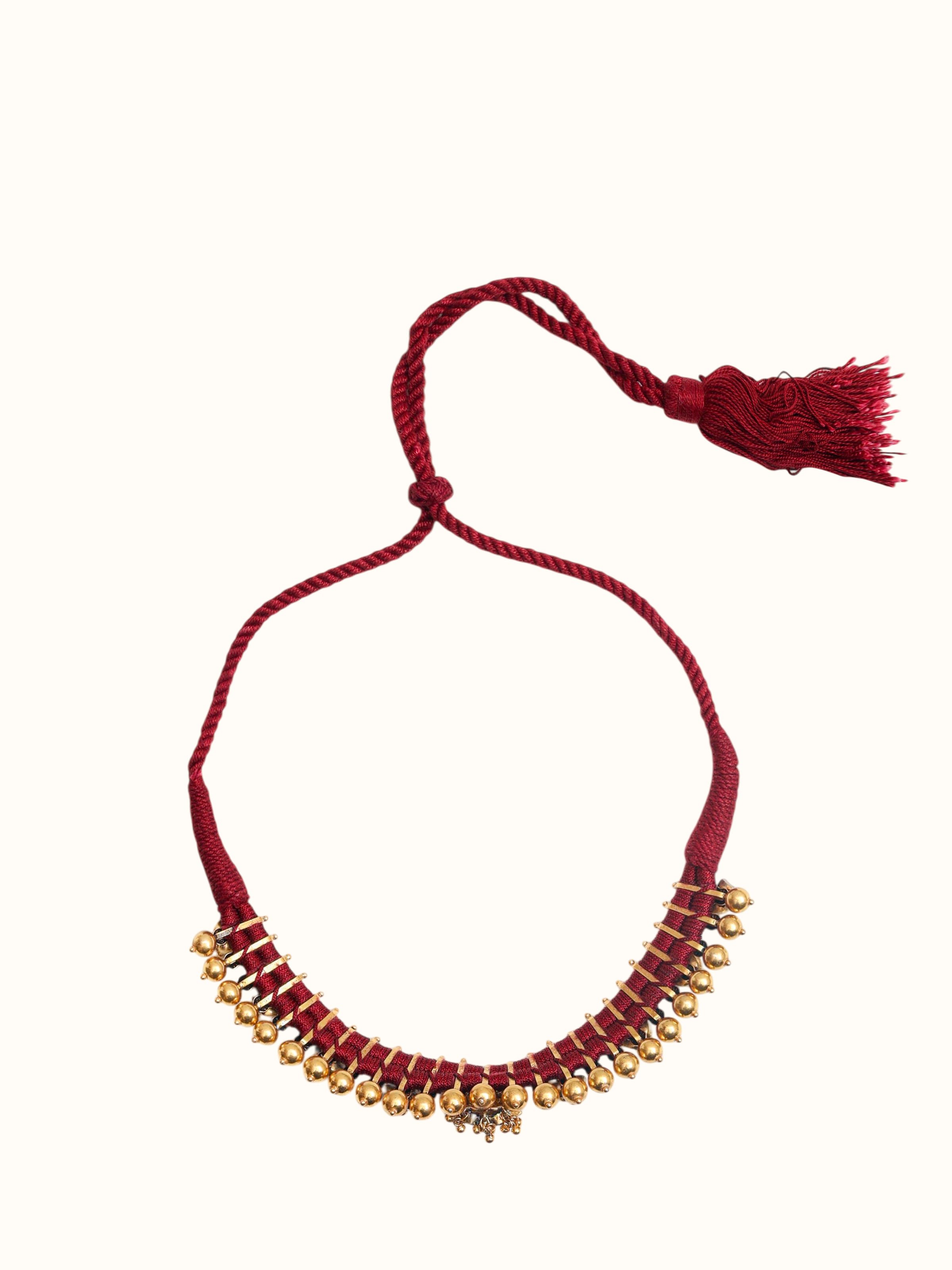 Silver Smithing Gold Plated Plaited Collar Necklace
