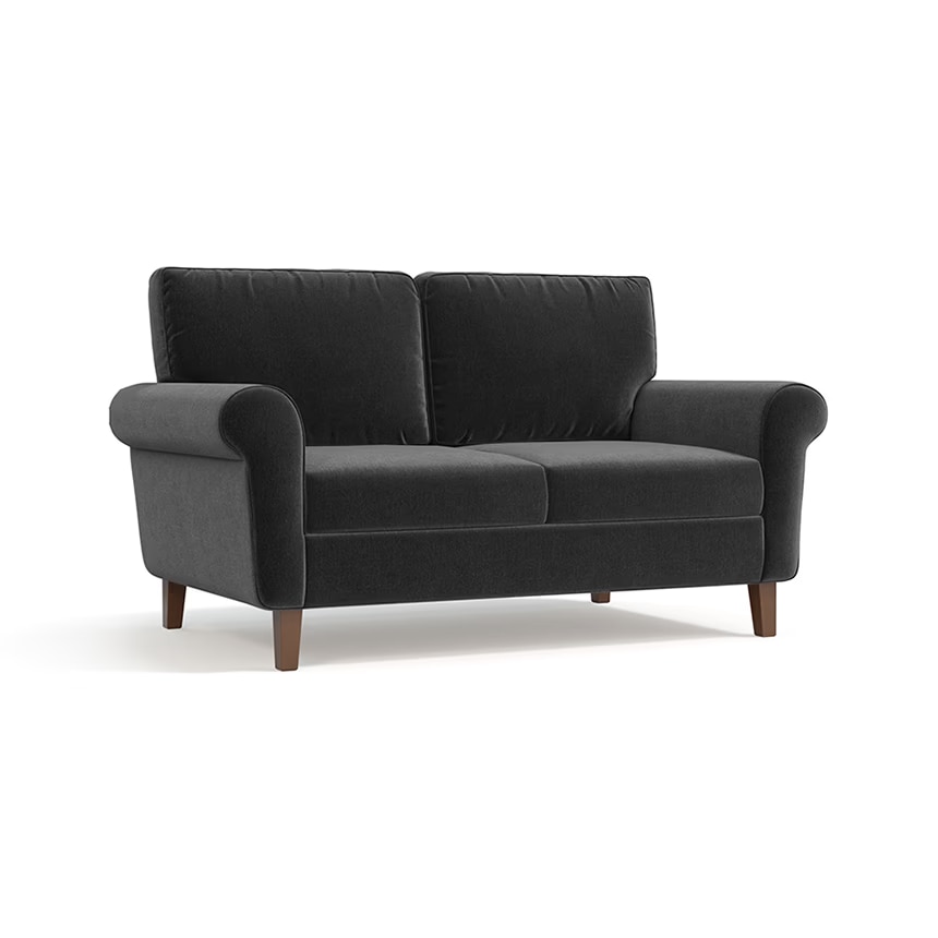 Oxford 2 Seater Fabric Sofa in Pebble Grey Colour-image-49
