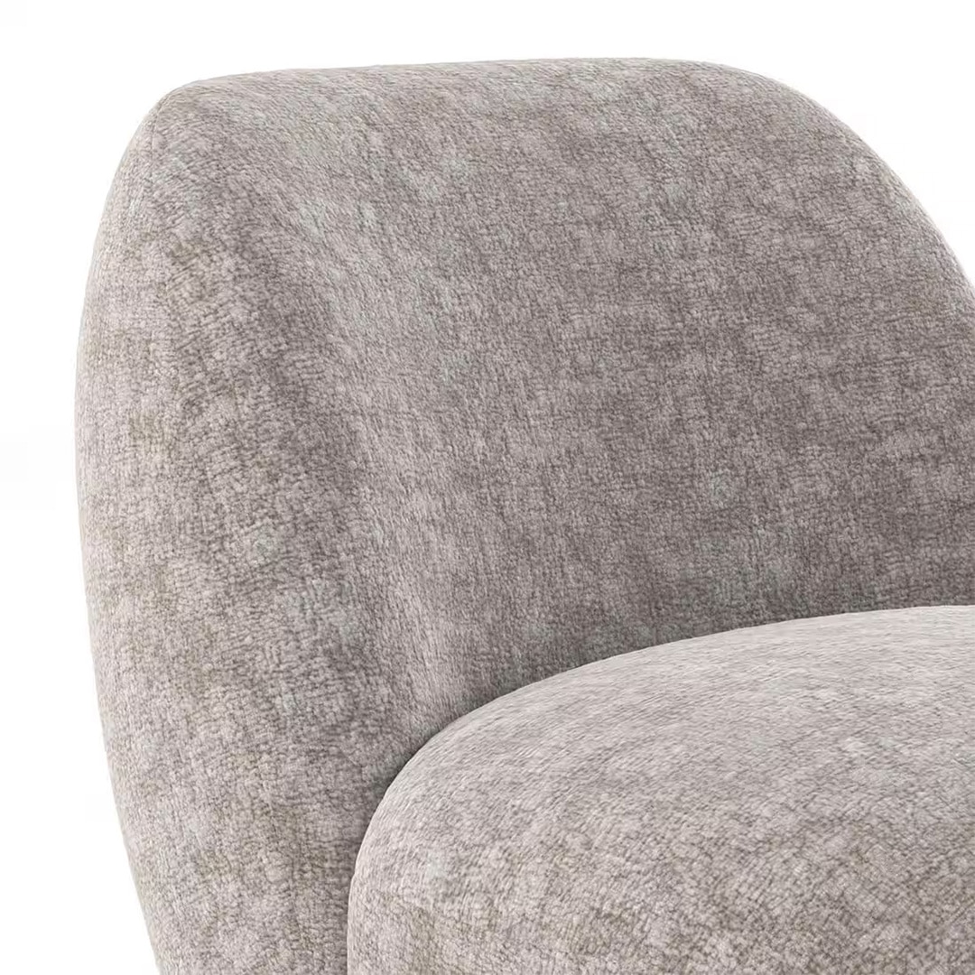 Celeste Lounge Chair In Beige Fabric