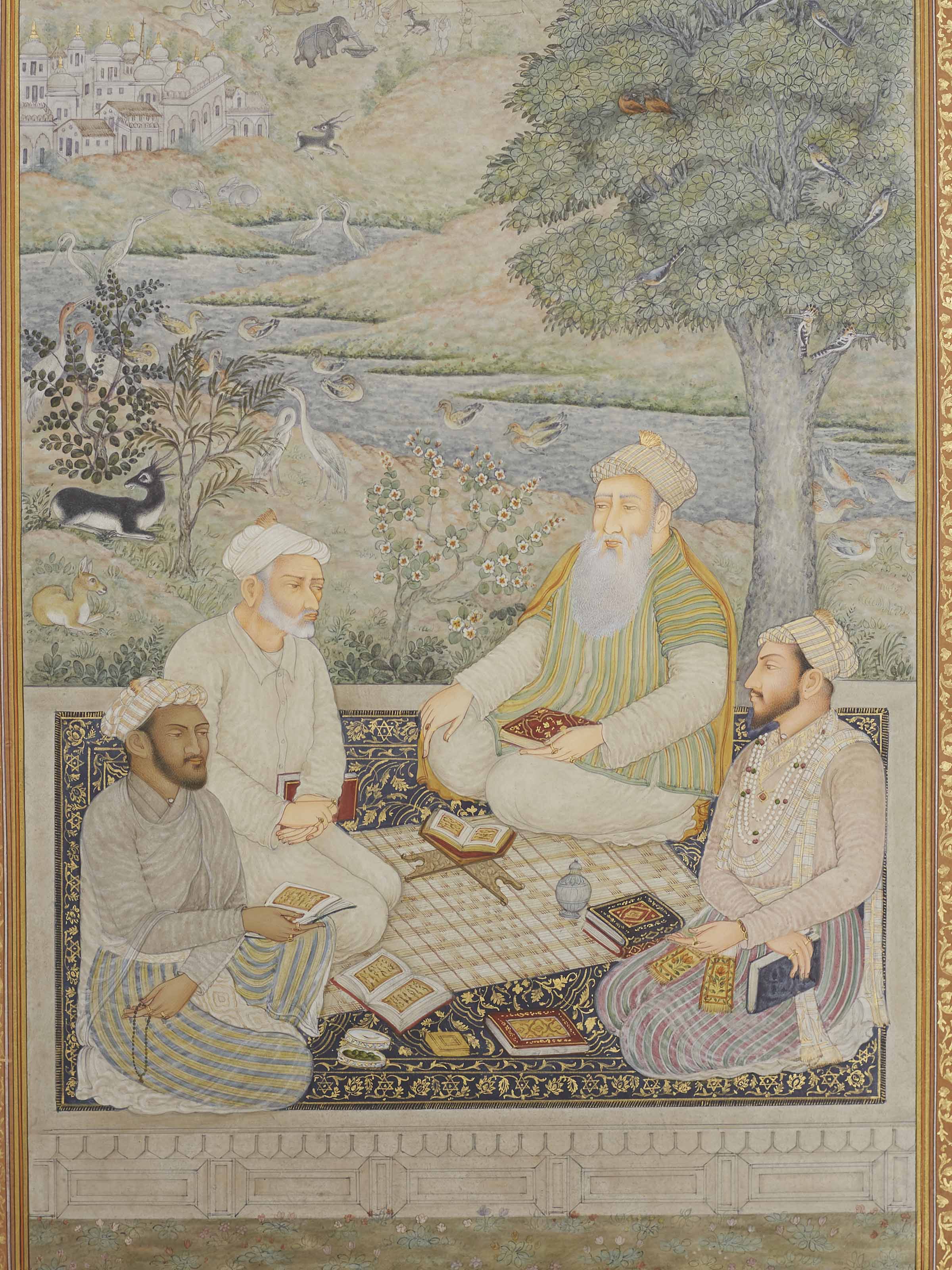 Gatherings of Scholars Miniature Painting