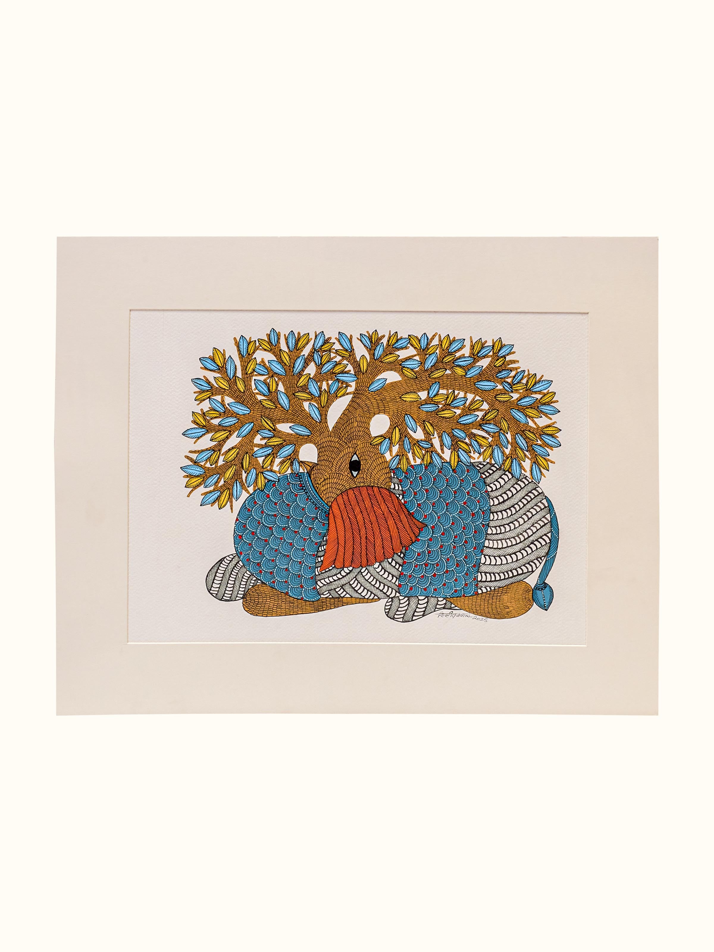 Elephant Canopy Gond Art