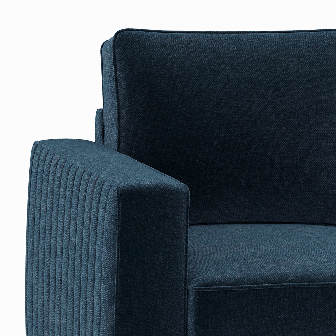 Apollo Neo 2 Seater Fabric Sofa in Cobalt Colour (Back Height : Regular, Cushion Type : Hard)